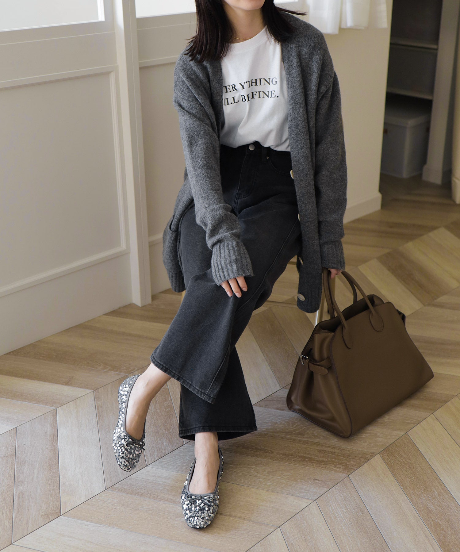 スパンコールバレエシューズ