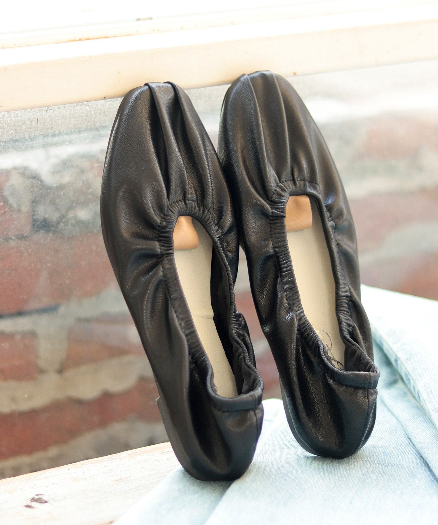 柔らかゴムフラットバレエパンプス▲返品交換不可