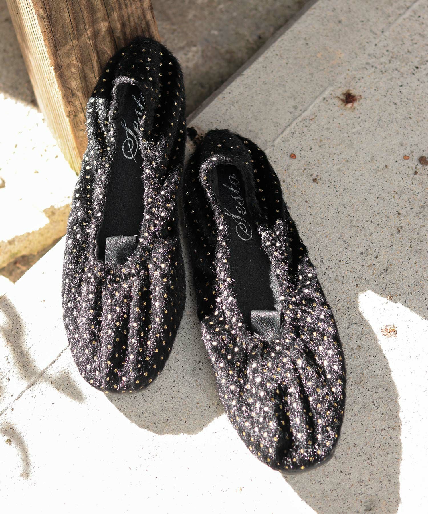 柔らかゴムフラットバレエパンプス▲返品交換不可