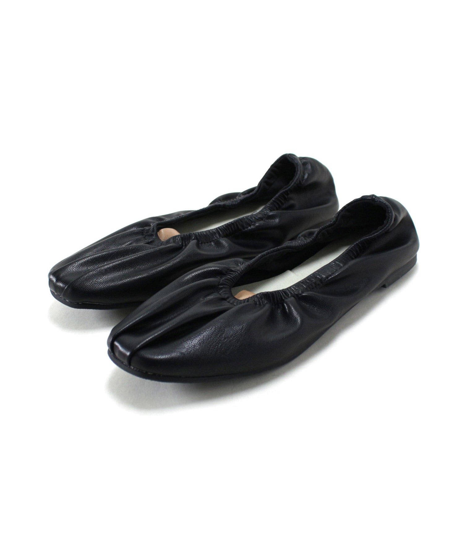 柔らかゴムフラットバレエパンプス▲返品交換不可