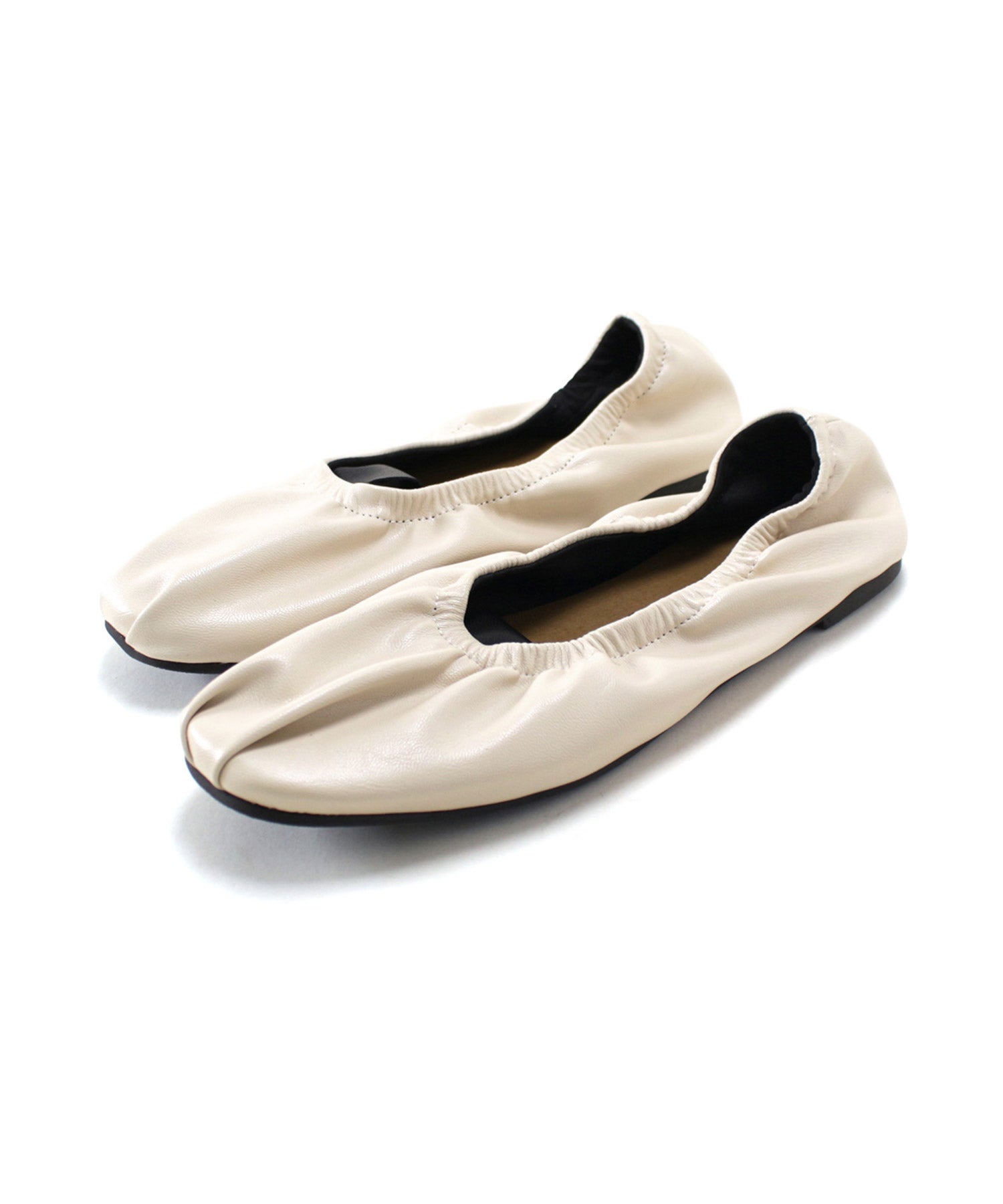 柔らかゴムフラットバレエパンプス▲返品交換不可