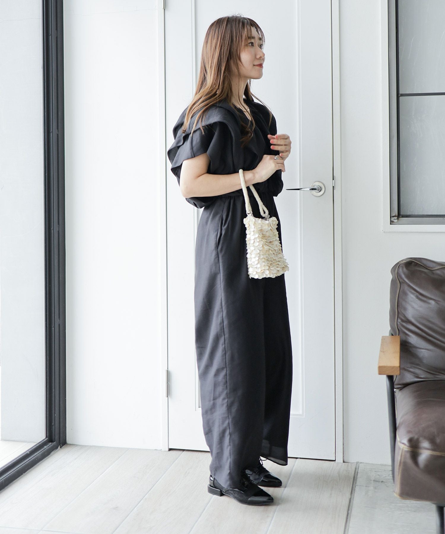 シースルードットレースアップシューズ