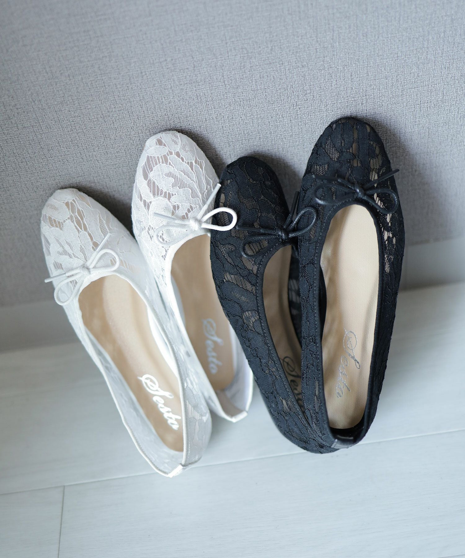 ラッセルレースシースルーバレエシューズ▲返品不可