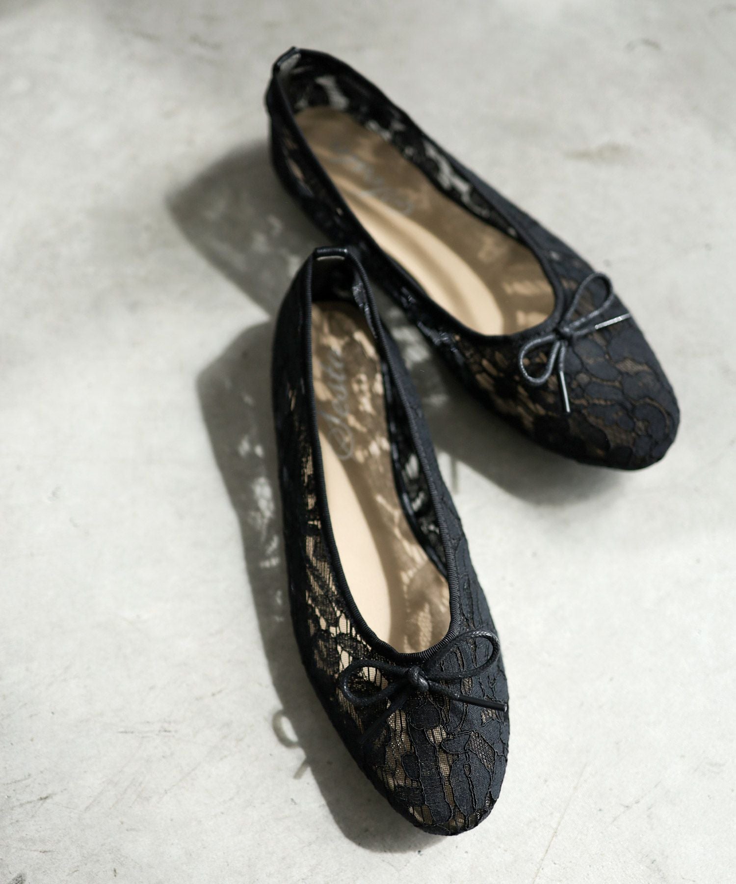 ラッセルレースシースルーバレエシューズ▲返品不可