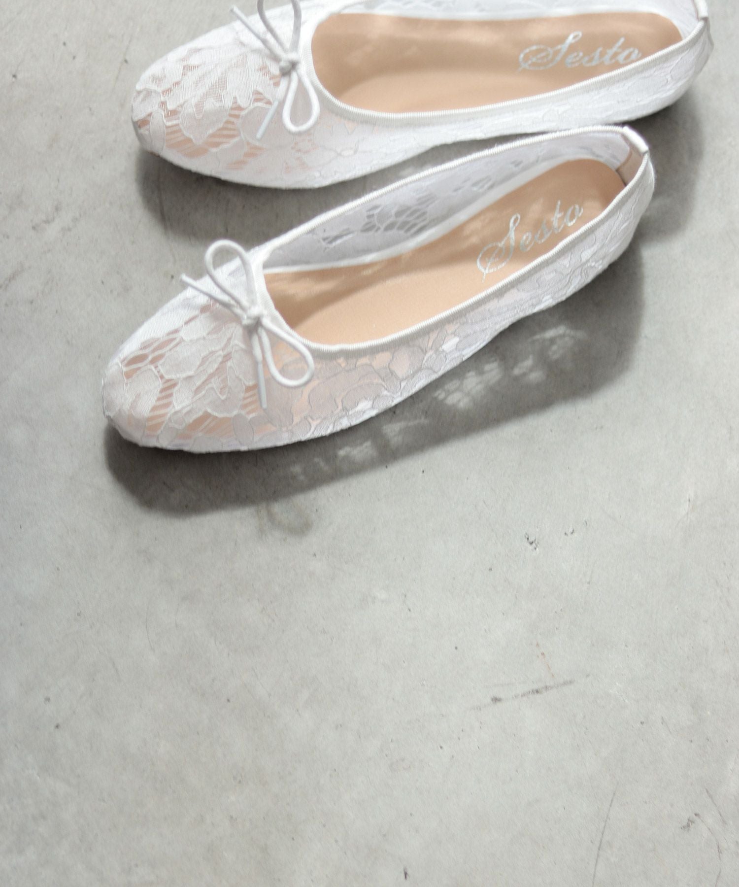 ラッセルレースシースルーバレエシューズ▲返品不可