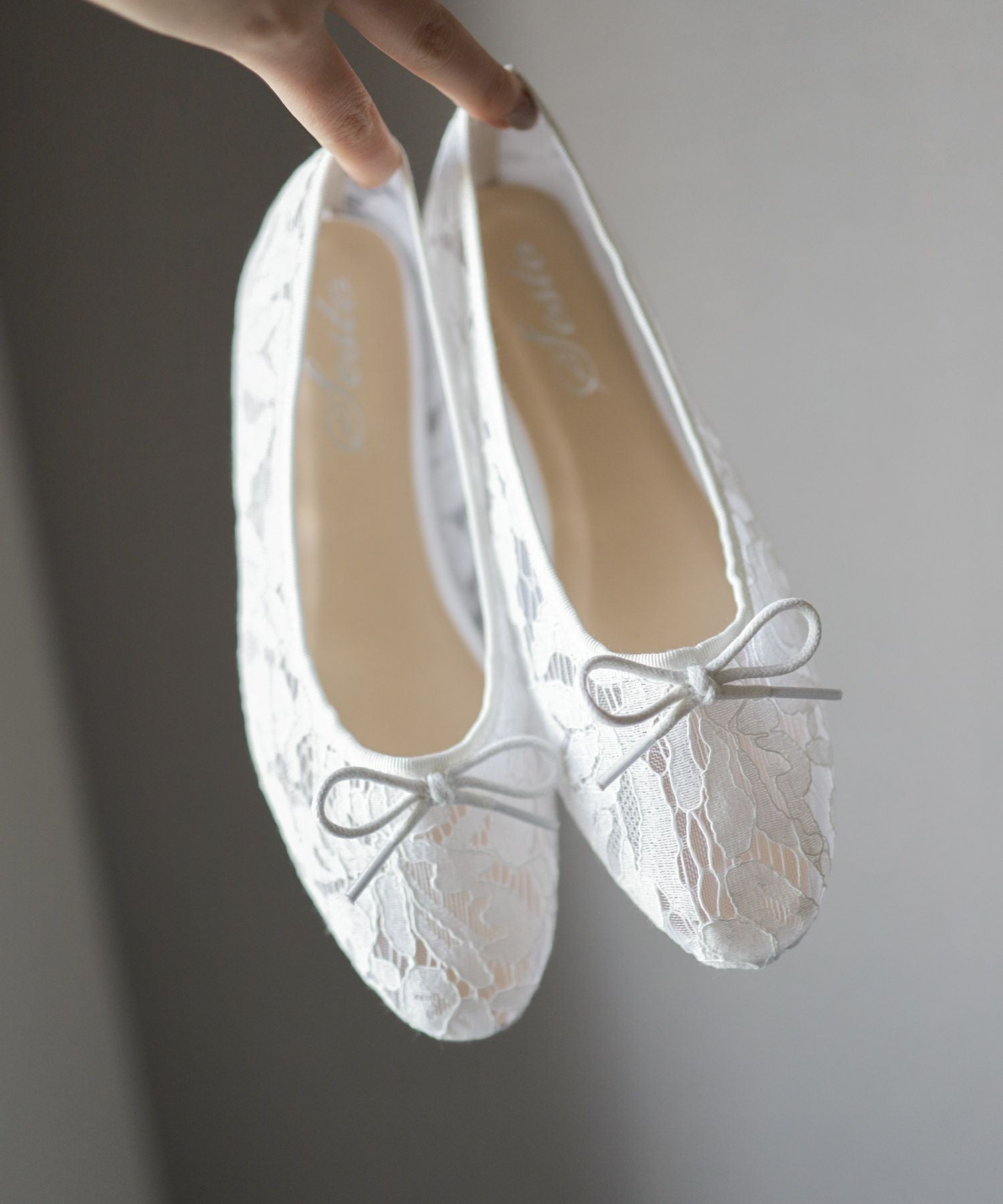 ラッセルレースシースルーバレエシューズ▲返品不可