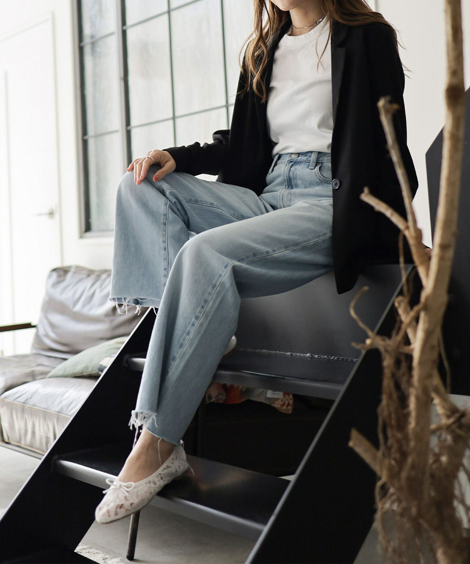 ラッセルレースシースルーバレエシューズ▲返品不可