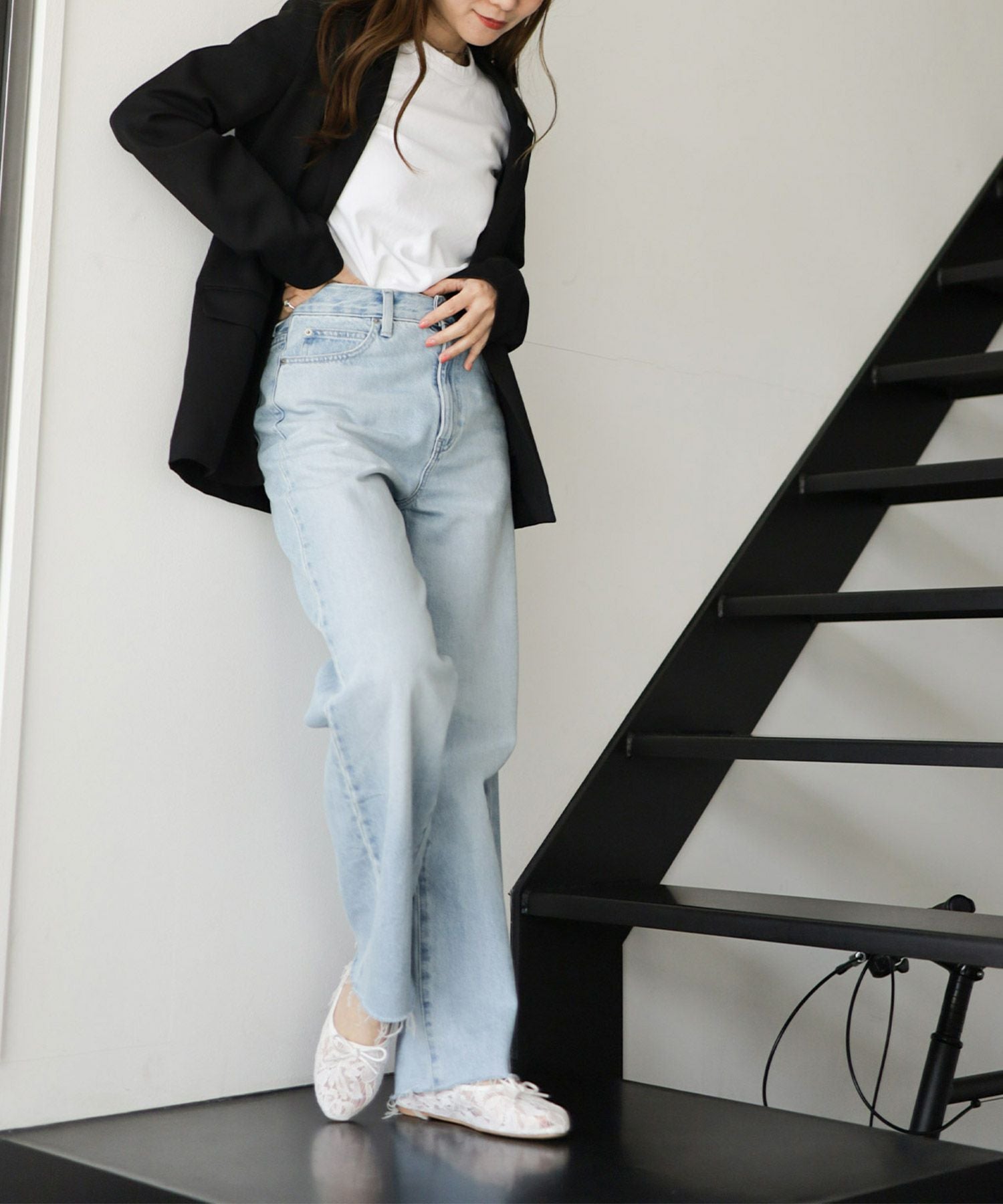 ラッセルレースシースルーバレエシューズ▲返品不可