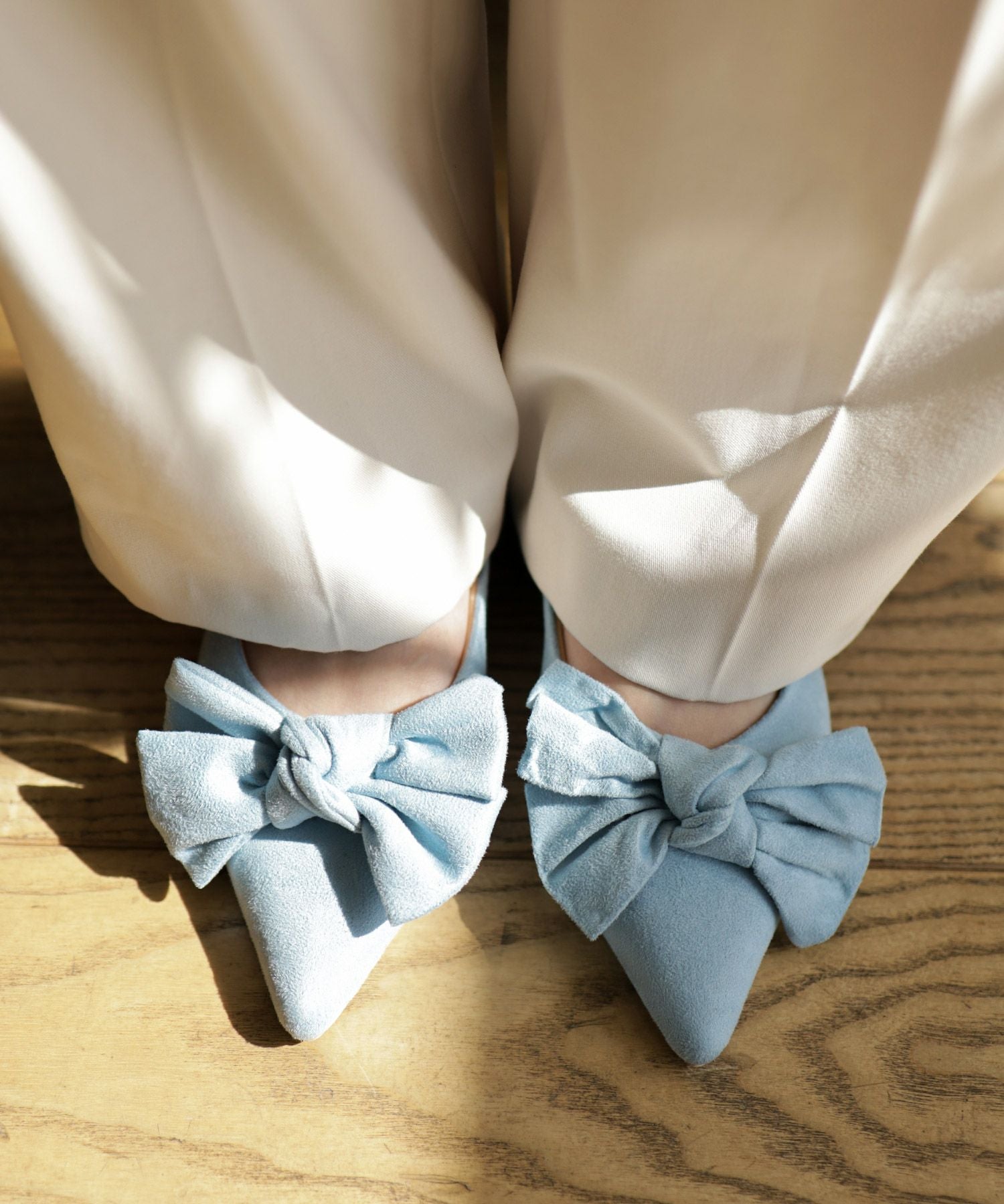 ポインテッドトゥリボンフラットパンプス【公式ショップ・ZOZOTOWN限定販売アイテム】