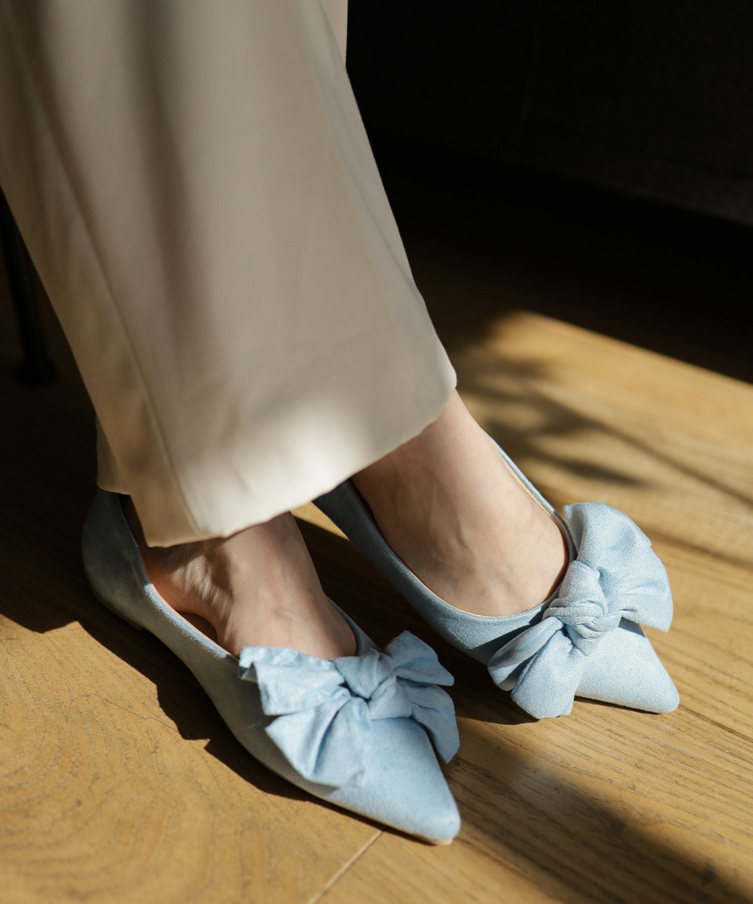 ポインテッドトゥリボンフラットパンプス【公式ショップ・ZOZOTOWN限定販売アイテム】