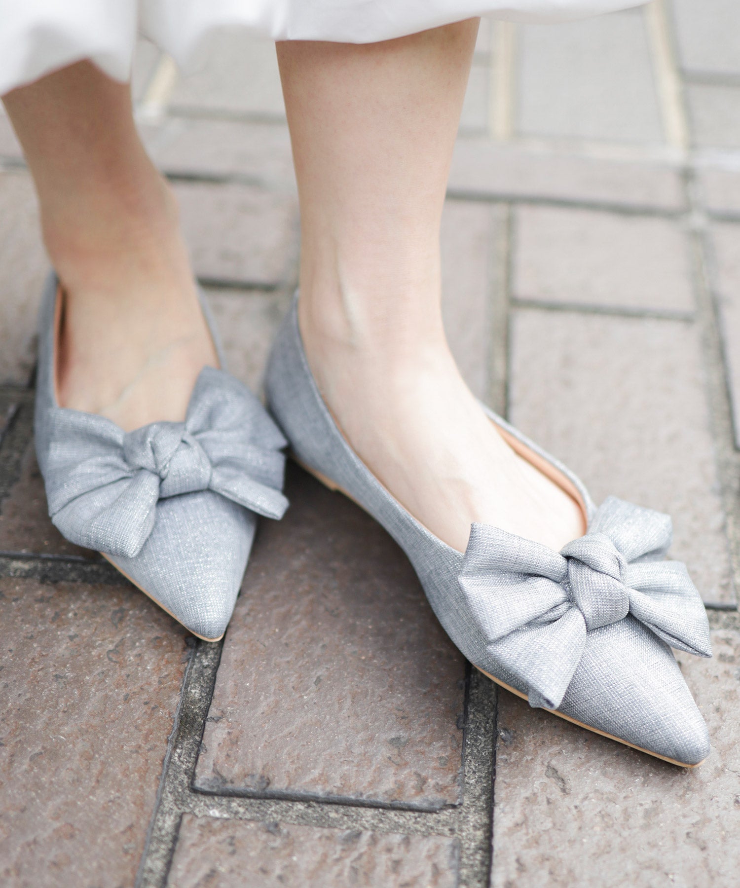 ポインテッドトゥリボンフラットパンプス | SESTO(セスト)|レディース