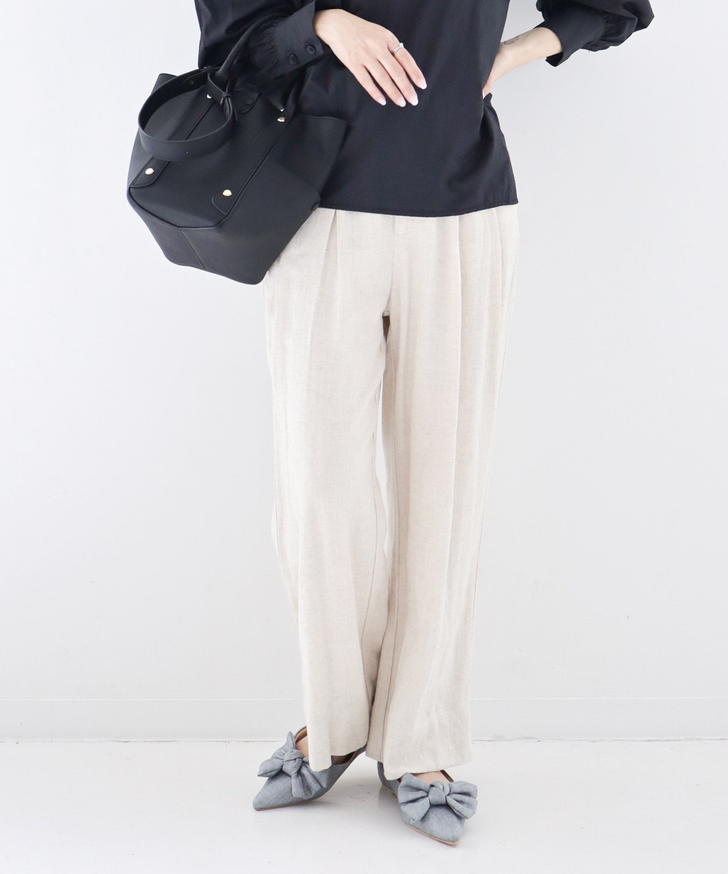 ポインテッドトゥリボンフラットパンプス【公式ショップ・ZOZOTOWN限定販売アイテム】