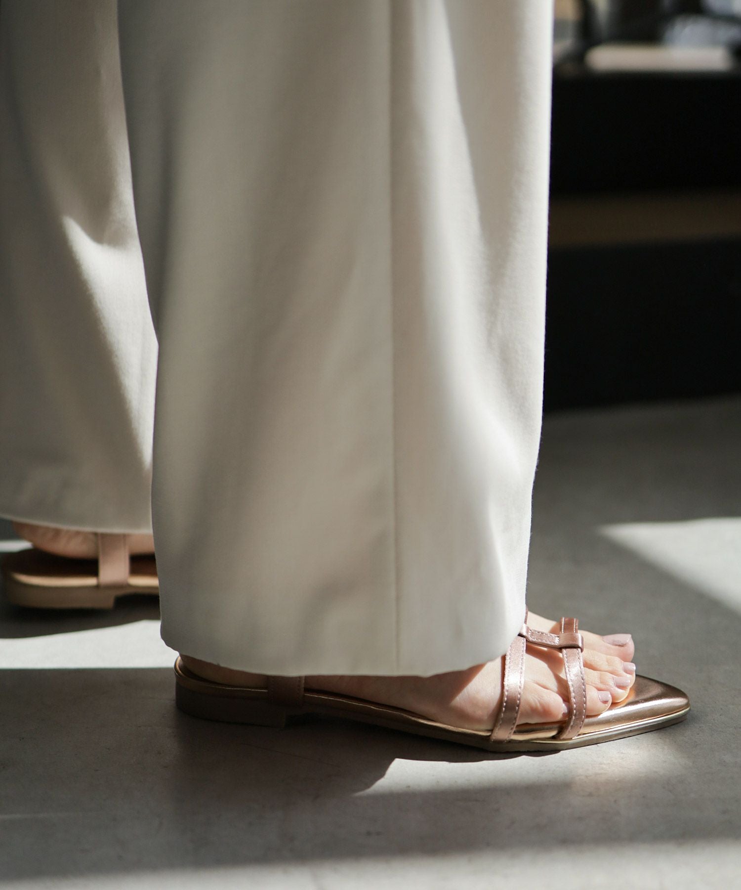 アンクルゴムフィットサテンイージーサンダル Newカラー Newサイズ 一部3月末頃入荷予定