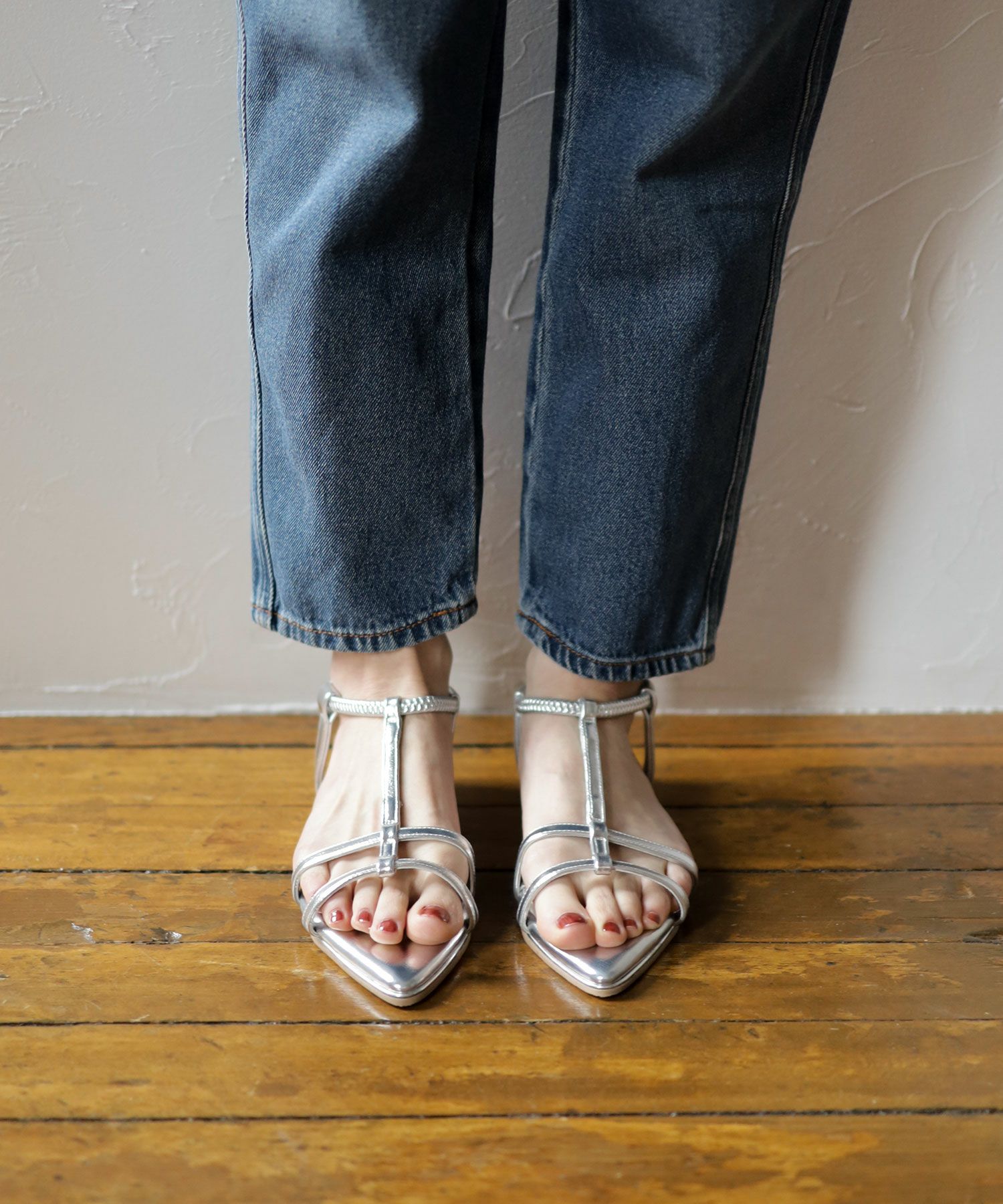 アンクルゴムフィットサテンイージーサンダル Newカラー Newサイズ 一部3月末頃入荷予定