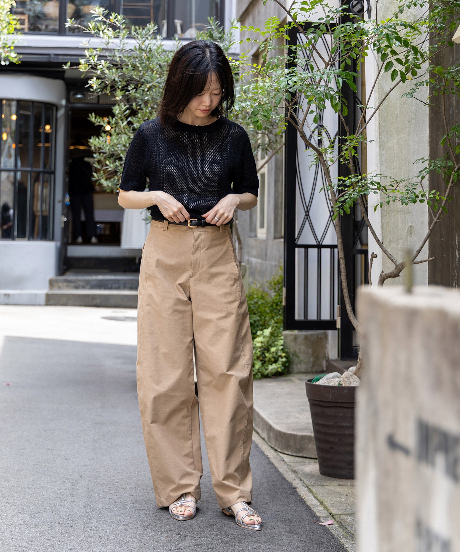 アンクルゴムフィットサテンイージーサンダル Newカラー Newサイズ ▲返品不可