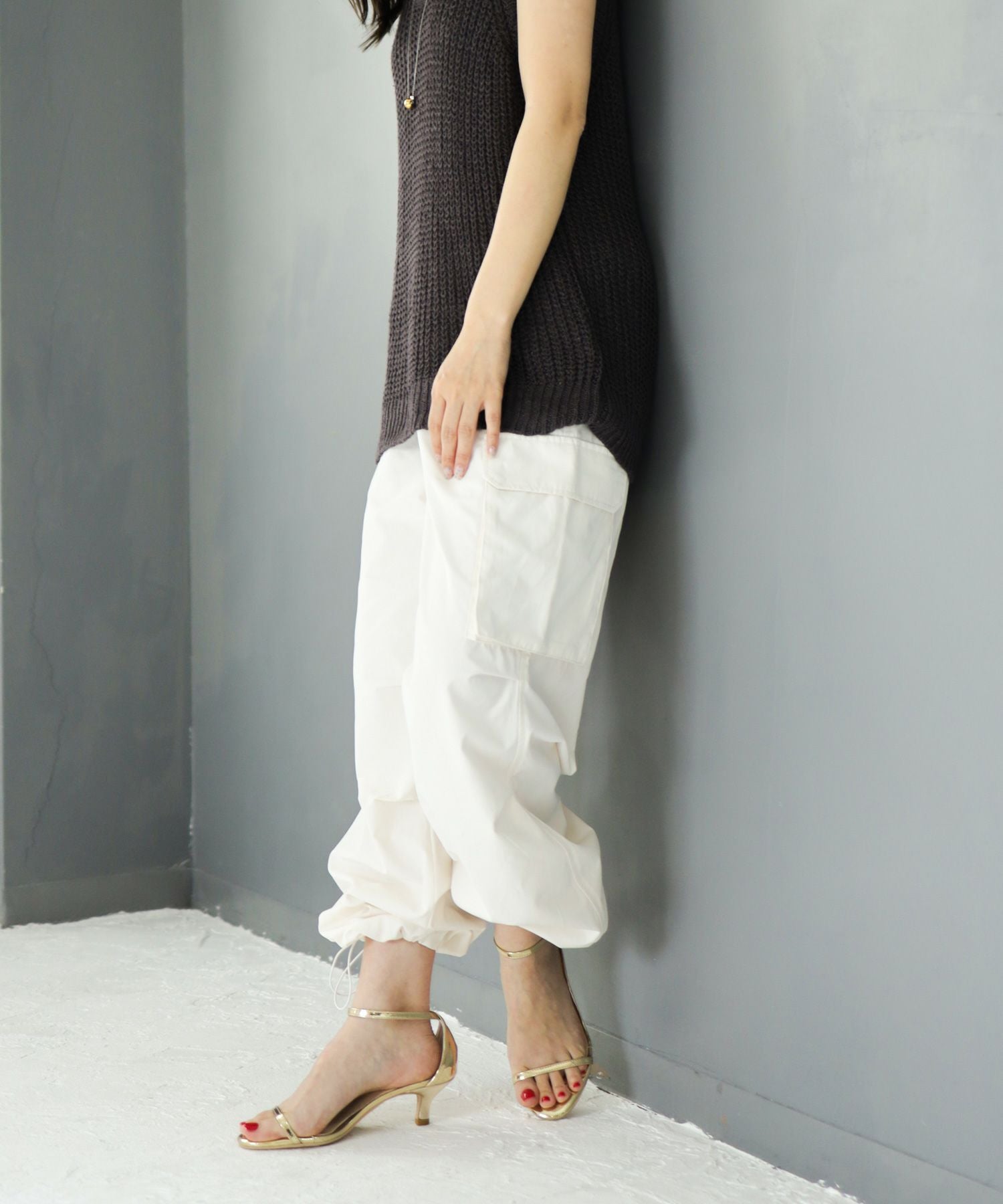 ワンストラップキトゥンヒールサンダル▲返品不可