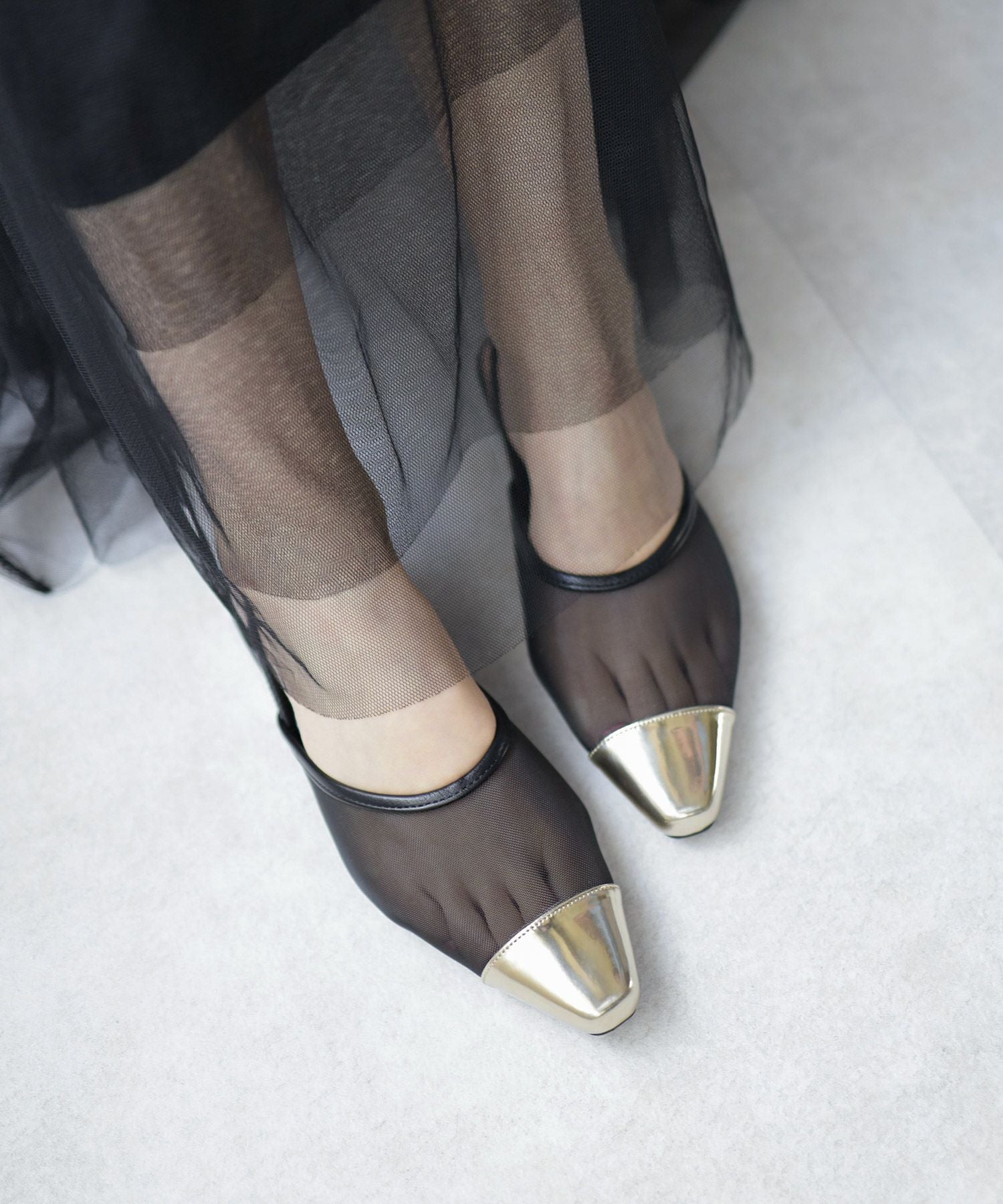 シースルーゴムフィット2wayミュールサンダル Newサイズ