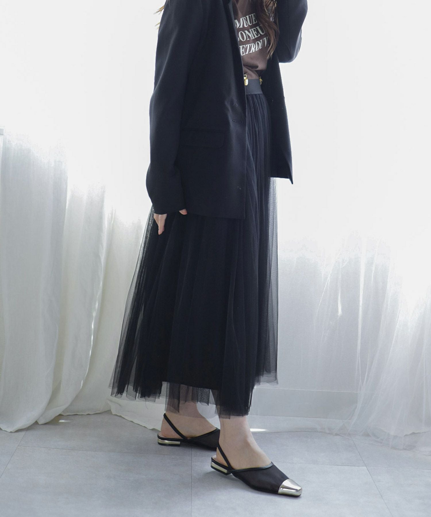 シースルーゴムフィット2wayミュールサンダル Newサイズ