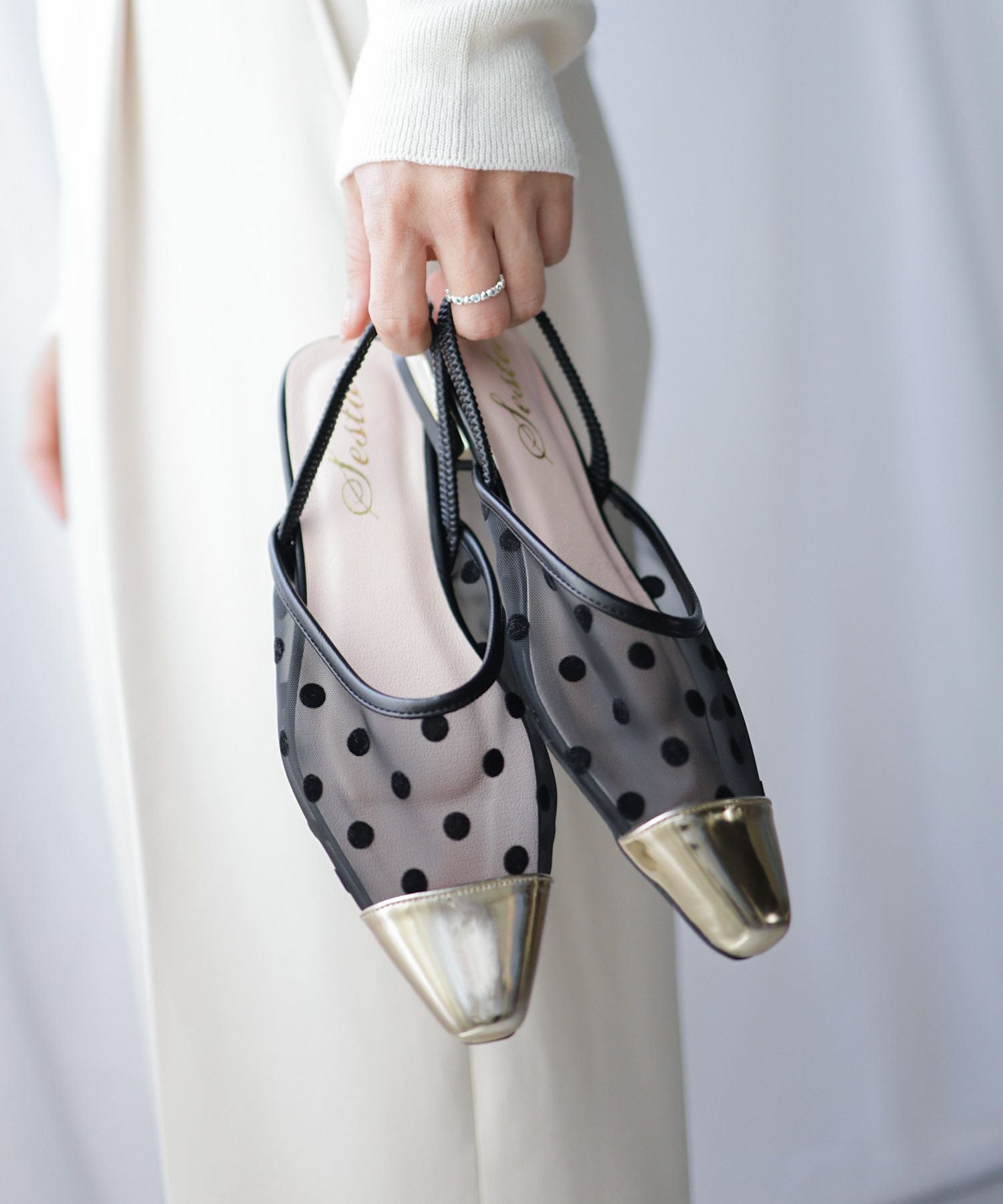 シースルーゴムフィット2wayミュールサンダル Newサイズ