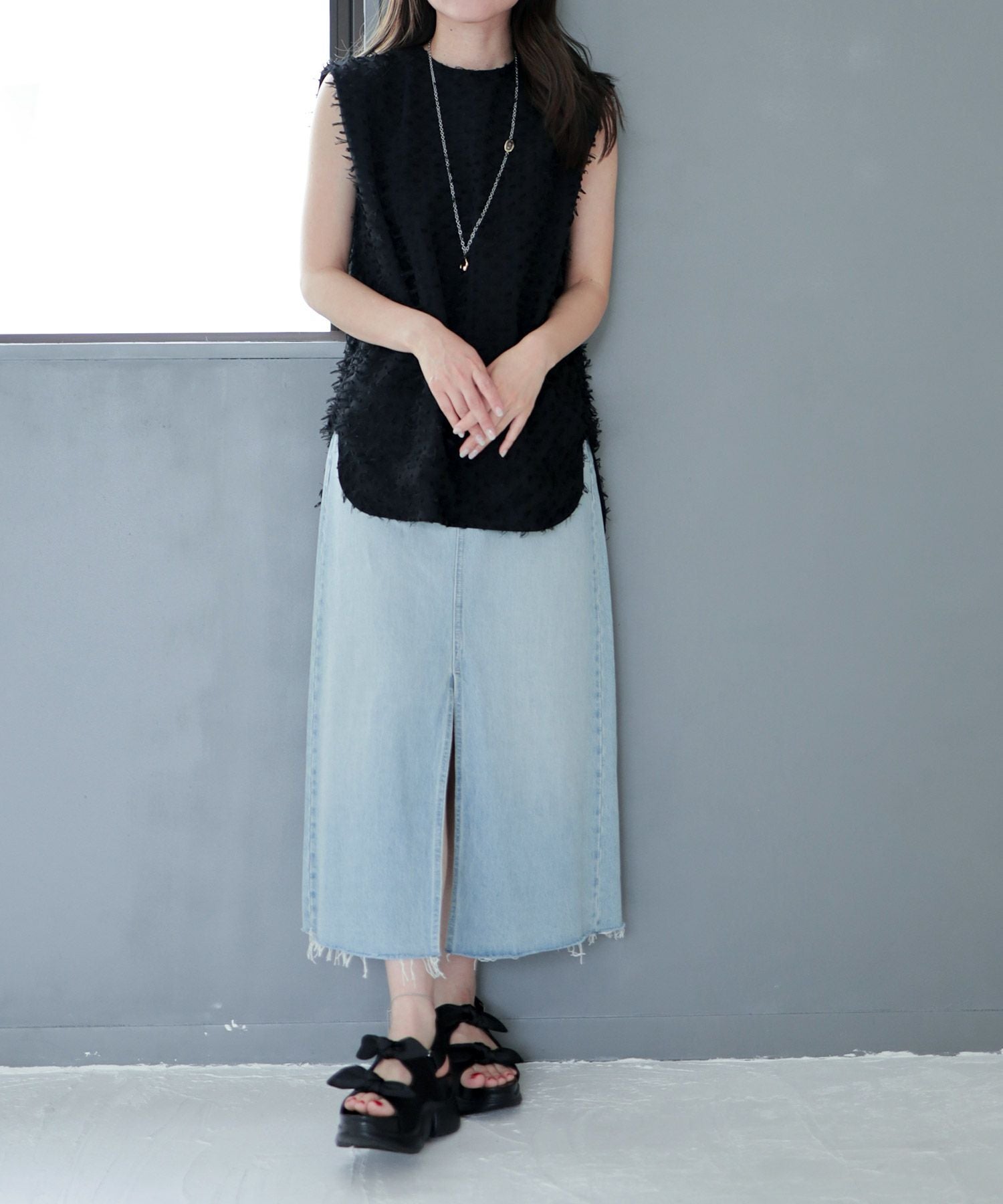 ダブルリボン軽量スポーティソールサンダル▲返品不可