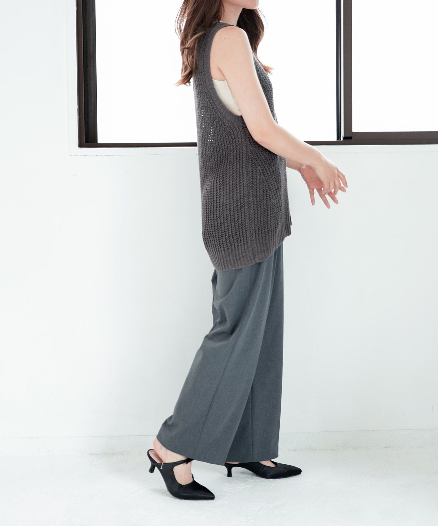 サテンリボンポインテッドトゥミュールサンダル | SESTO(セスト