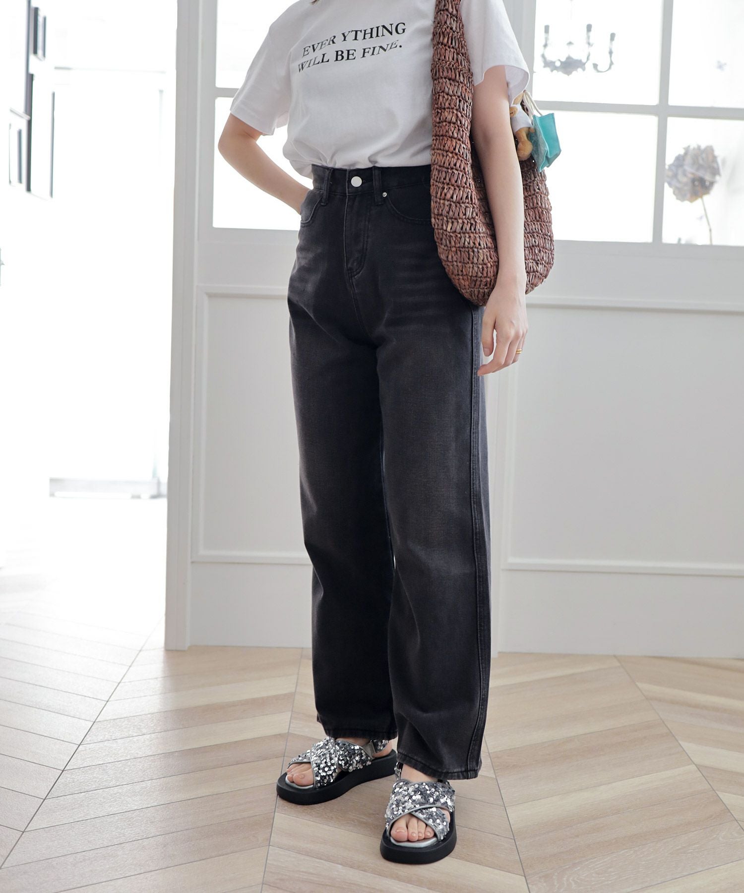 スパンコールクロスベルト軽量厚底サンダル▲返品不可