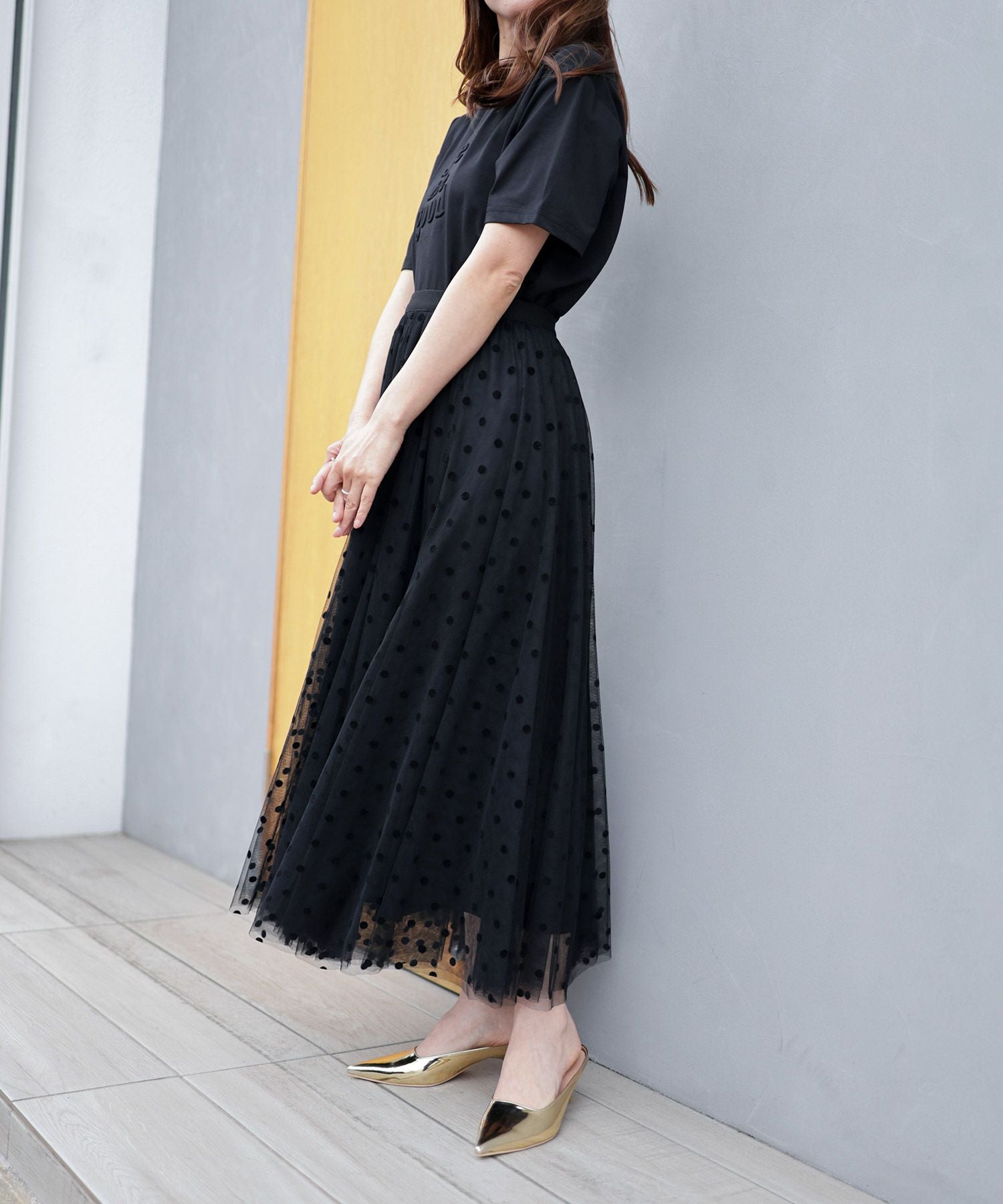 カーブヒールポインテッドトゥミュールサンダル▲返品不可