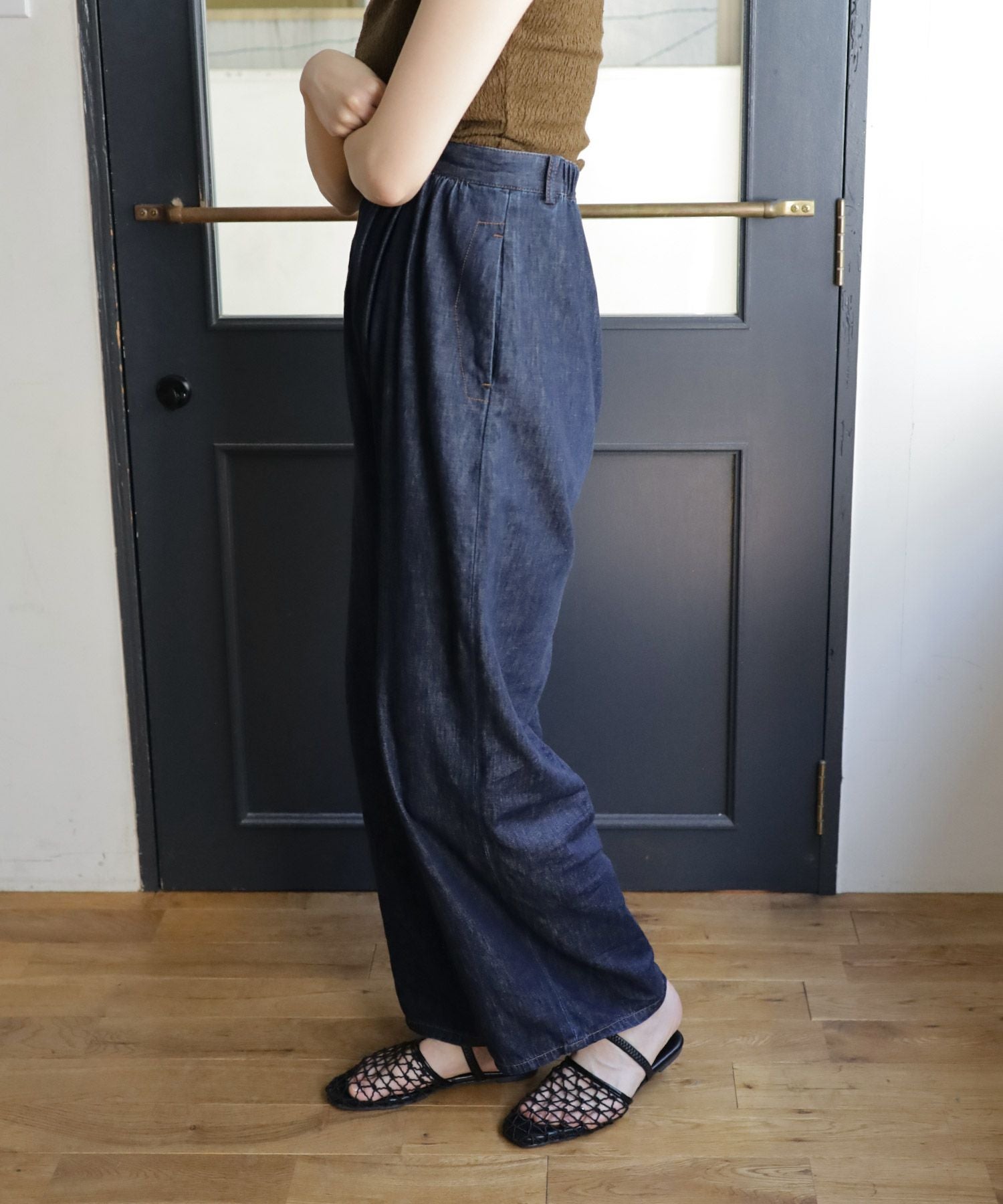 手編みメッシュ2wayフラットサンダル▲返品不可