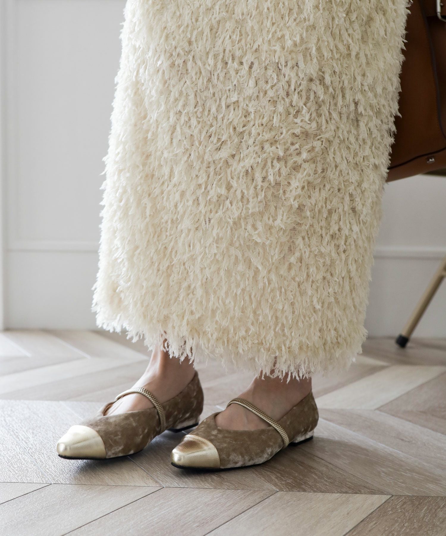 シャイニーベロアメリージェーンパンプス▲返品不可