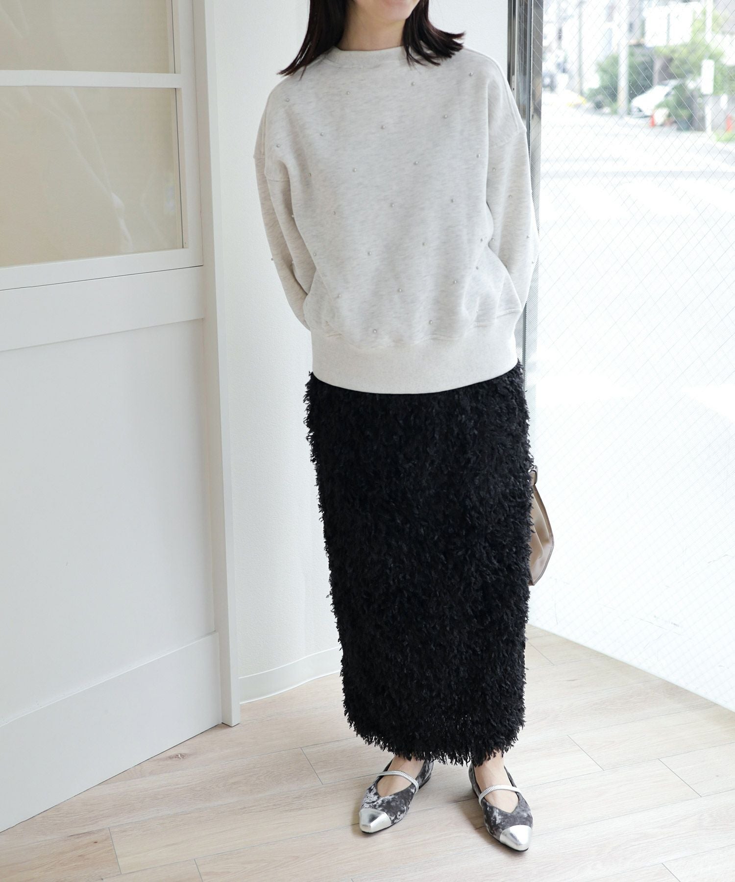 シャイニーベロアメリージェーンパンプス▲返品不可