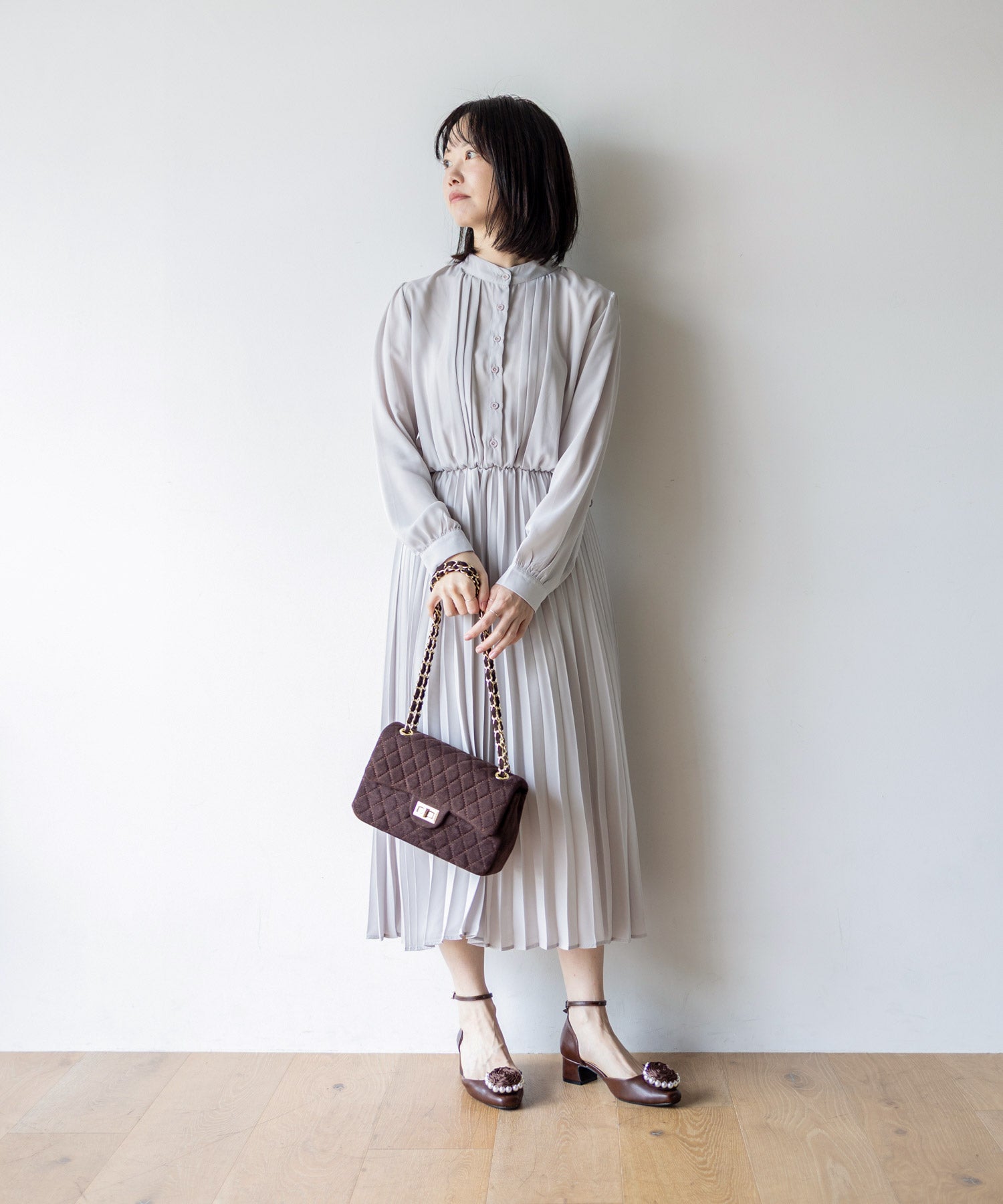 パールローズストラップパンプス ▲返品不可