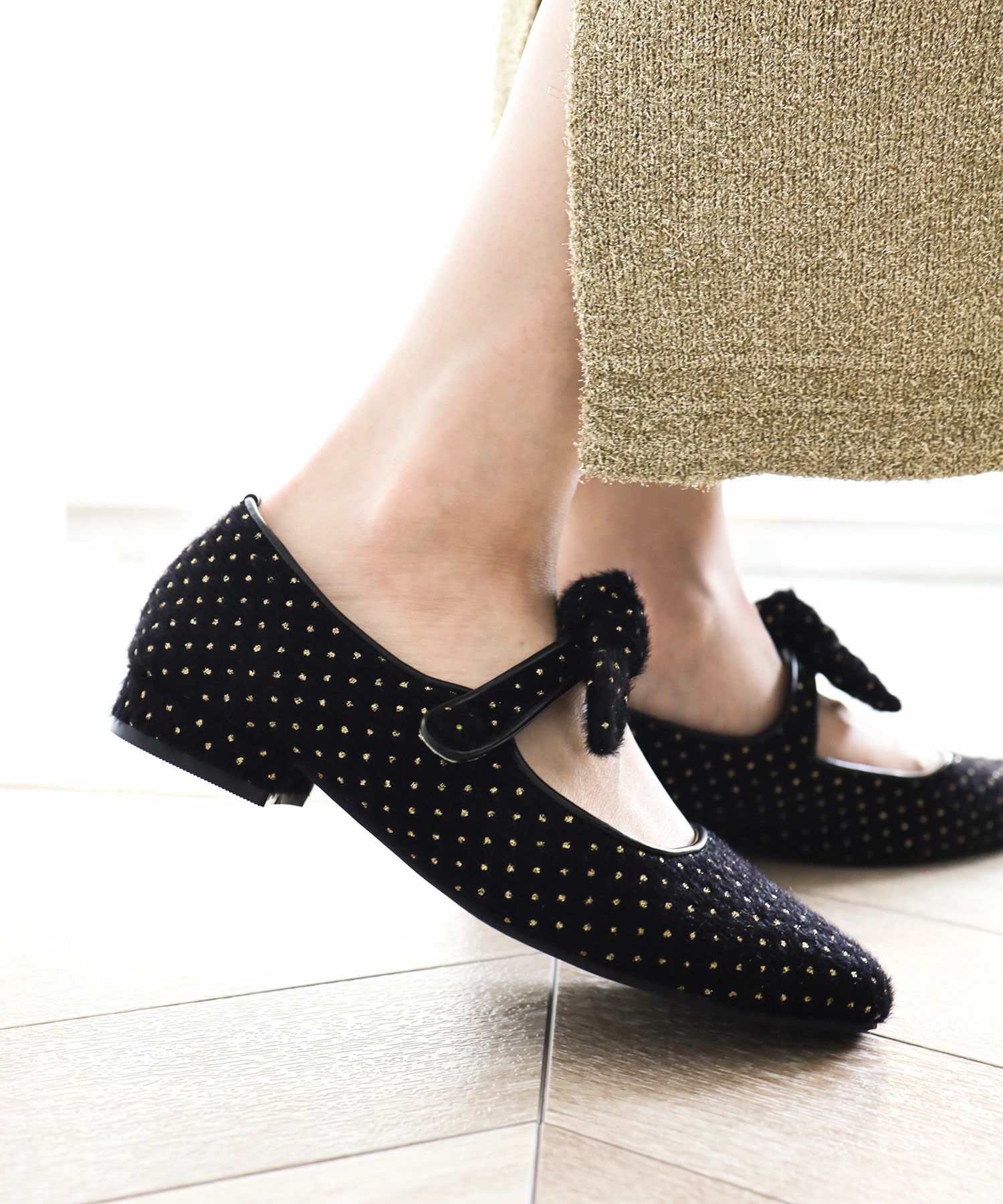 取り外し可能リボン付きメリージェーンパンプス△返品不可 | SESTO