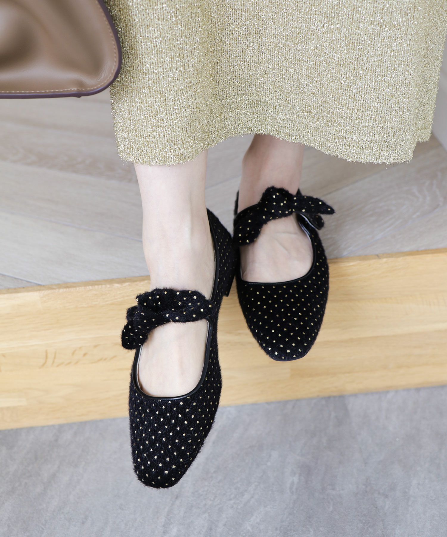 取り外し可能リボン付きメリージェーンパンプス△返品不可 | SESTO