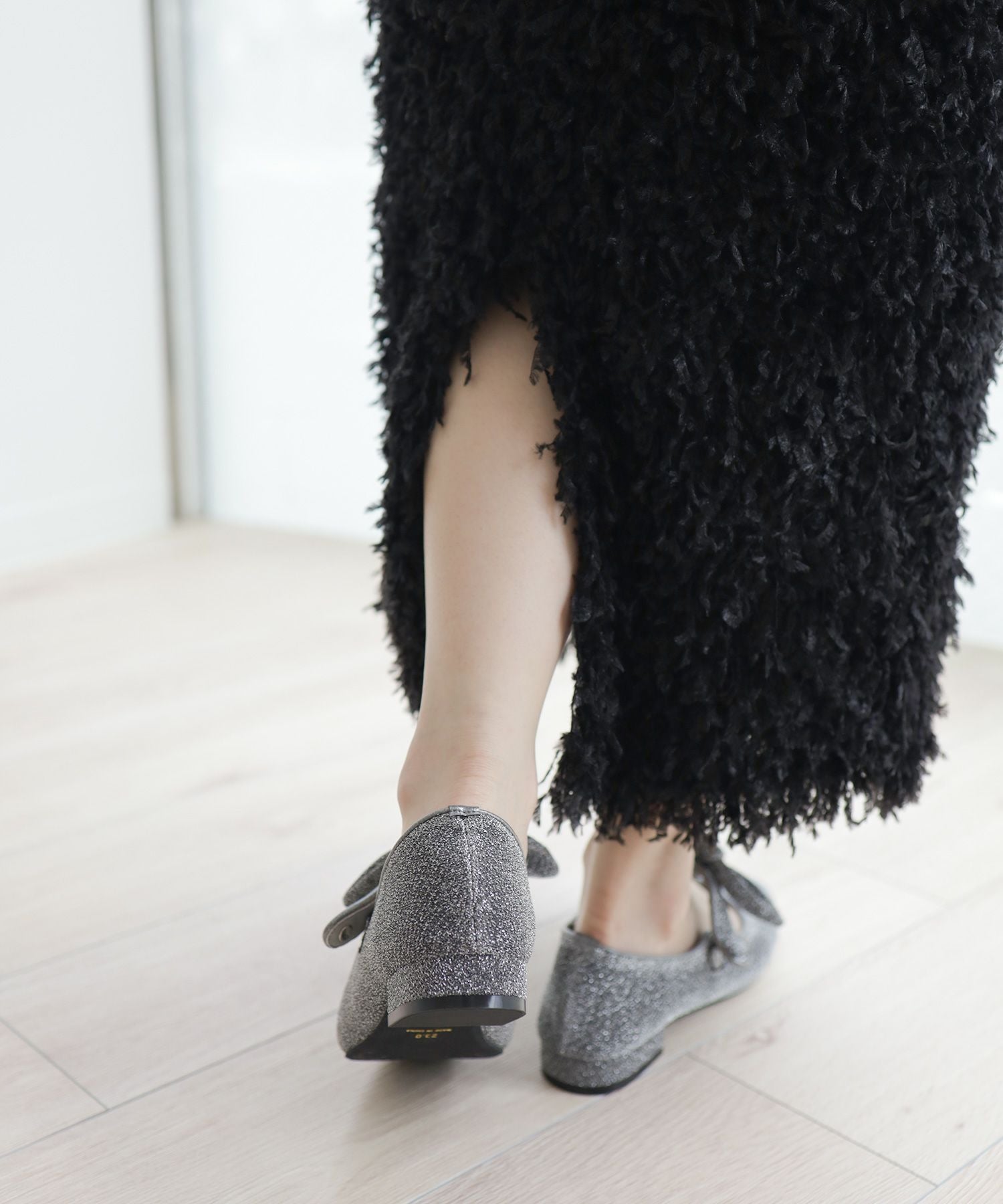 取り外し可能リボン付きメリージェーンパンプス▲返品不可