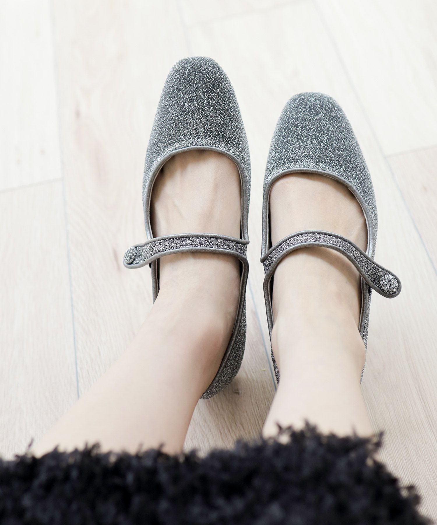 取り外し可能リボン付きメリージェーンパンプス▲返品不可