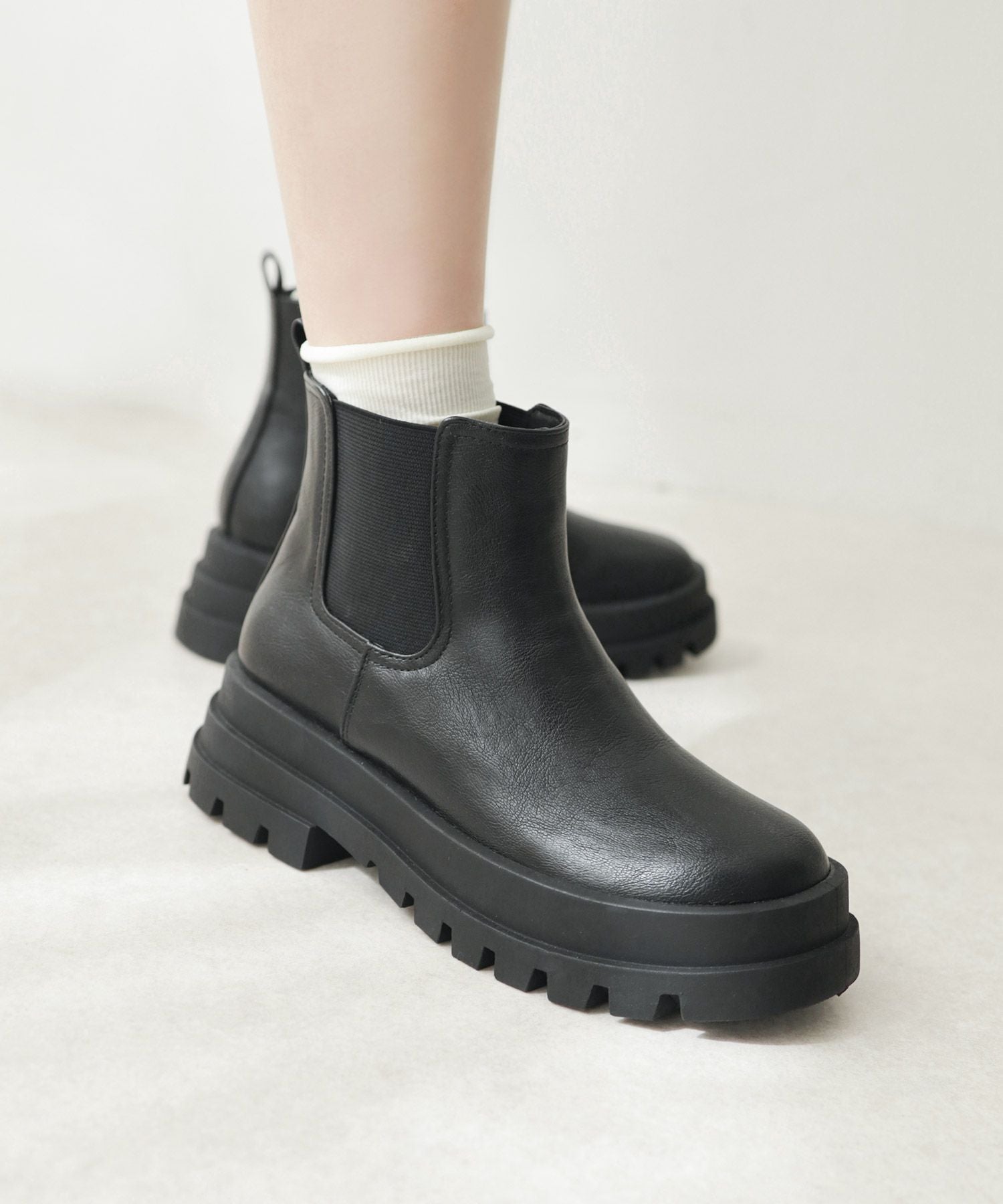 サイドゴアショートチェルシーブーツ▲返品不可