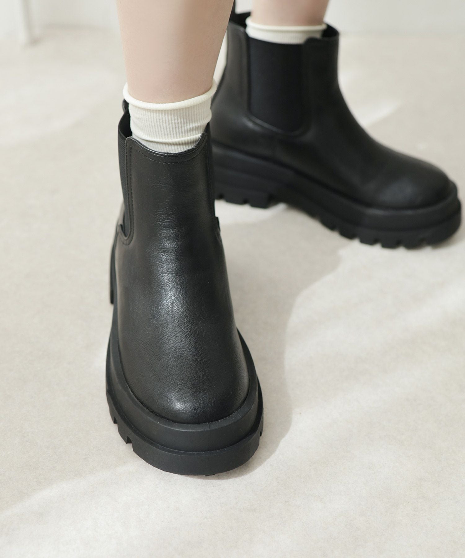 サイドゴアショートチェルシーブーツ▲返品不可