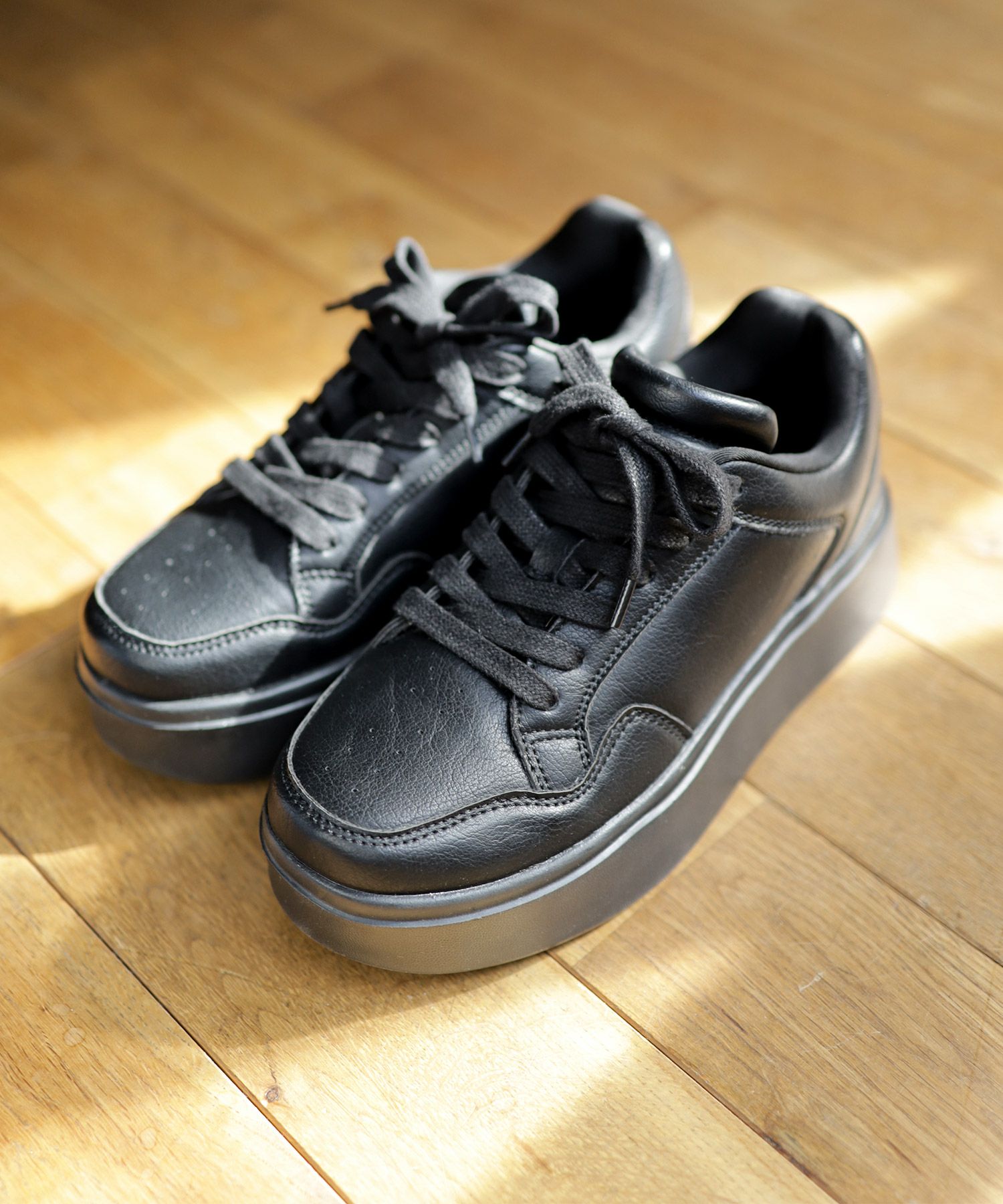 軽量厚底レースアップボリュームスニーカー ▲返品不可