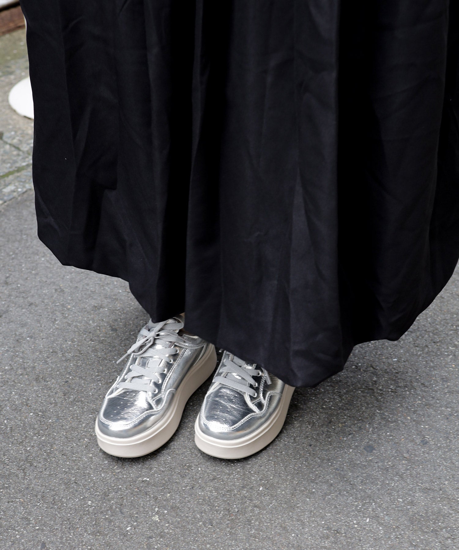 軽量厚底レースアップボリュームスニーカー ▲返品不可