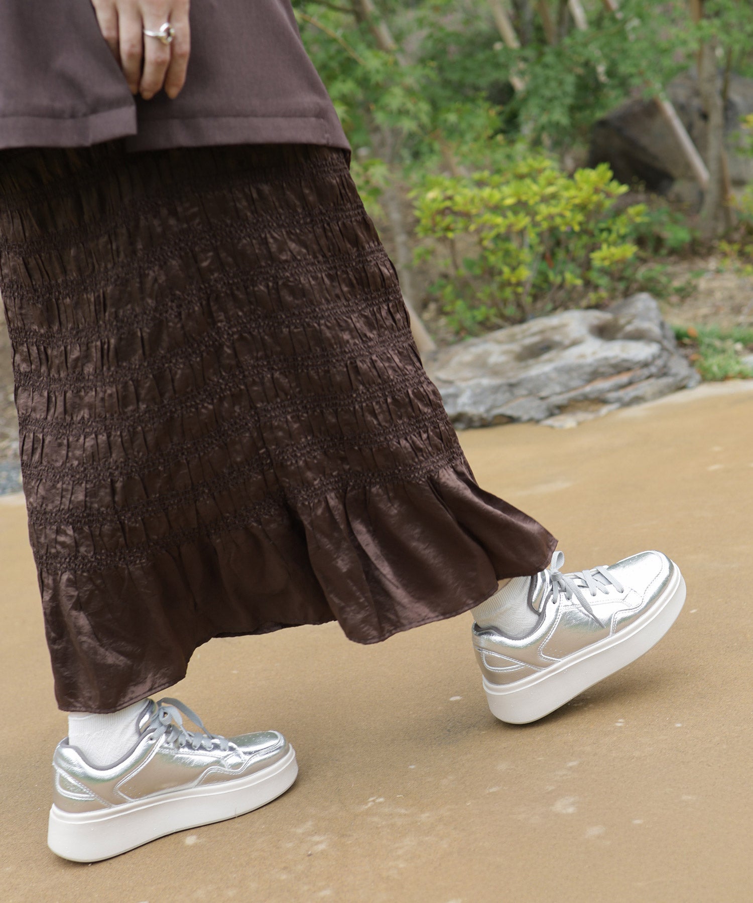 軽量厚底レースアップボリュームスニーカー ▲返品不可