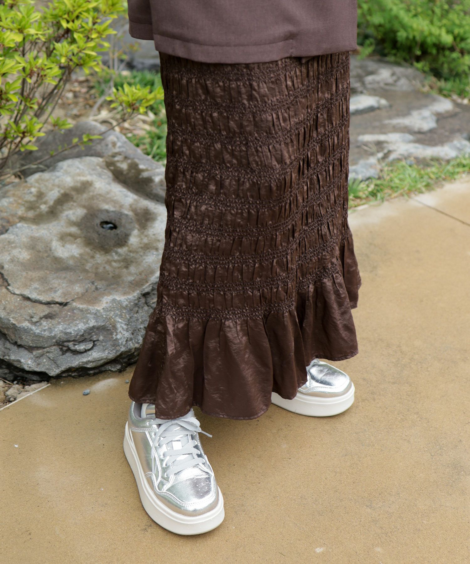 軽量厚底レースアップボリュームスニーカー ▲返品不可