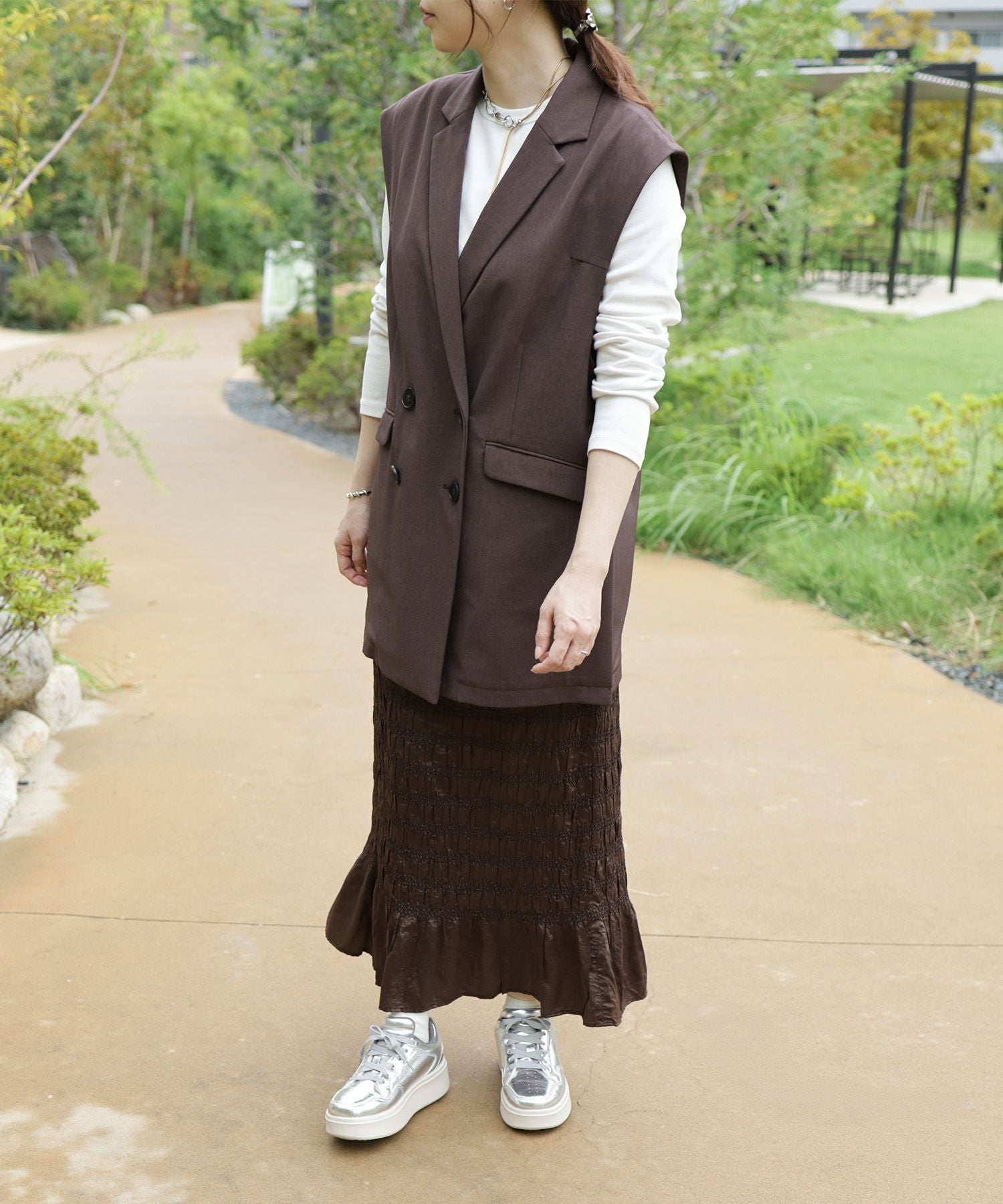 軽量厚底レースアップボリュームスニーカー ▲返品不可