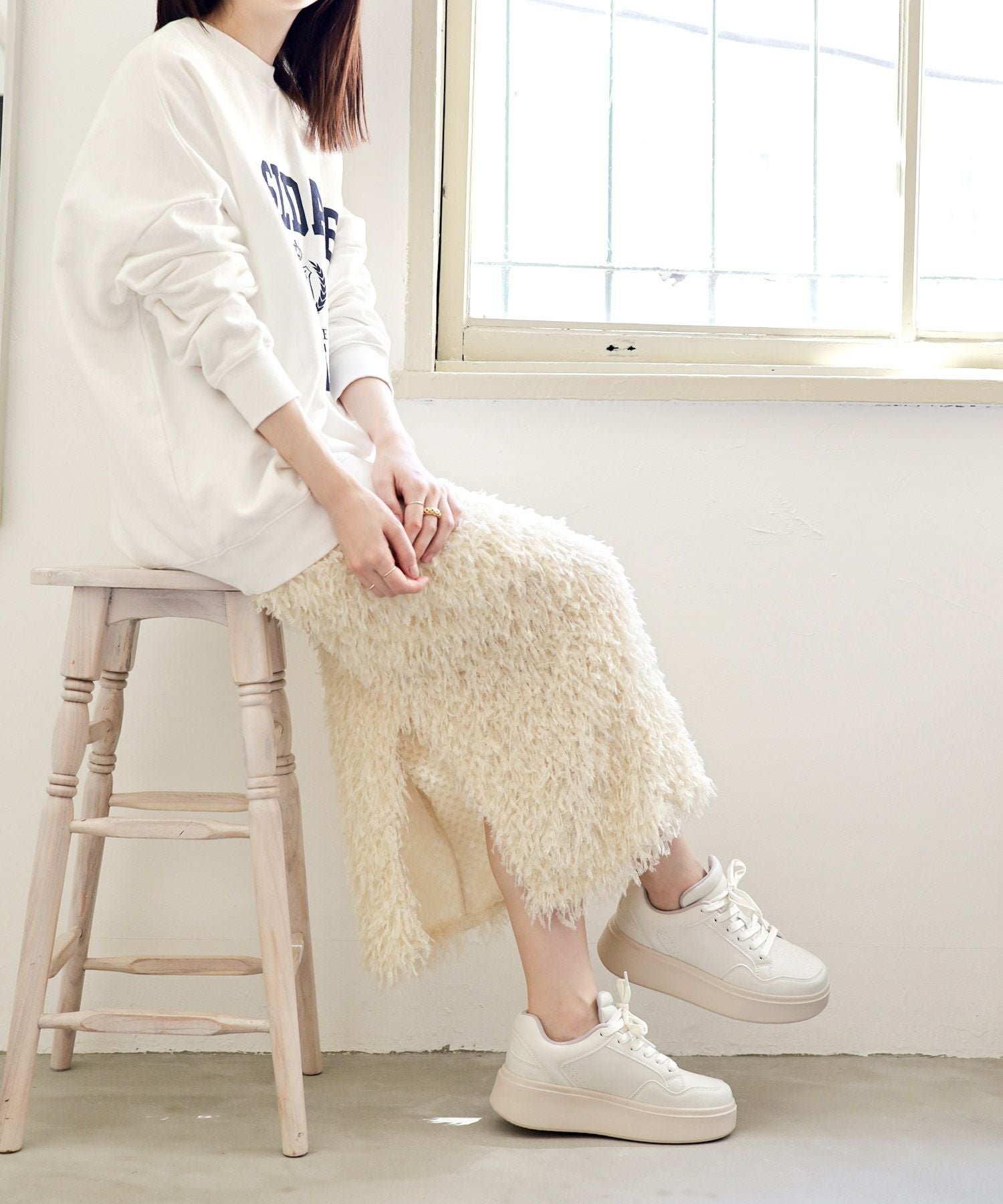 軽量厚底レースアップボリュームスニーカー ▲返品不可