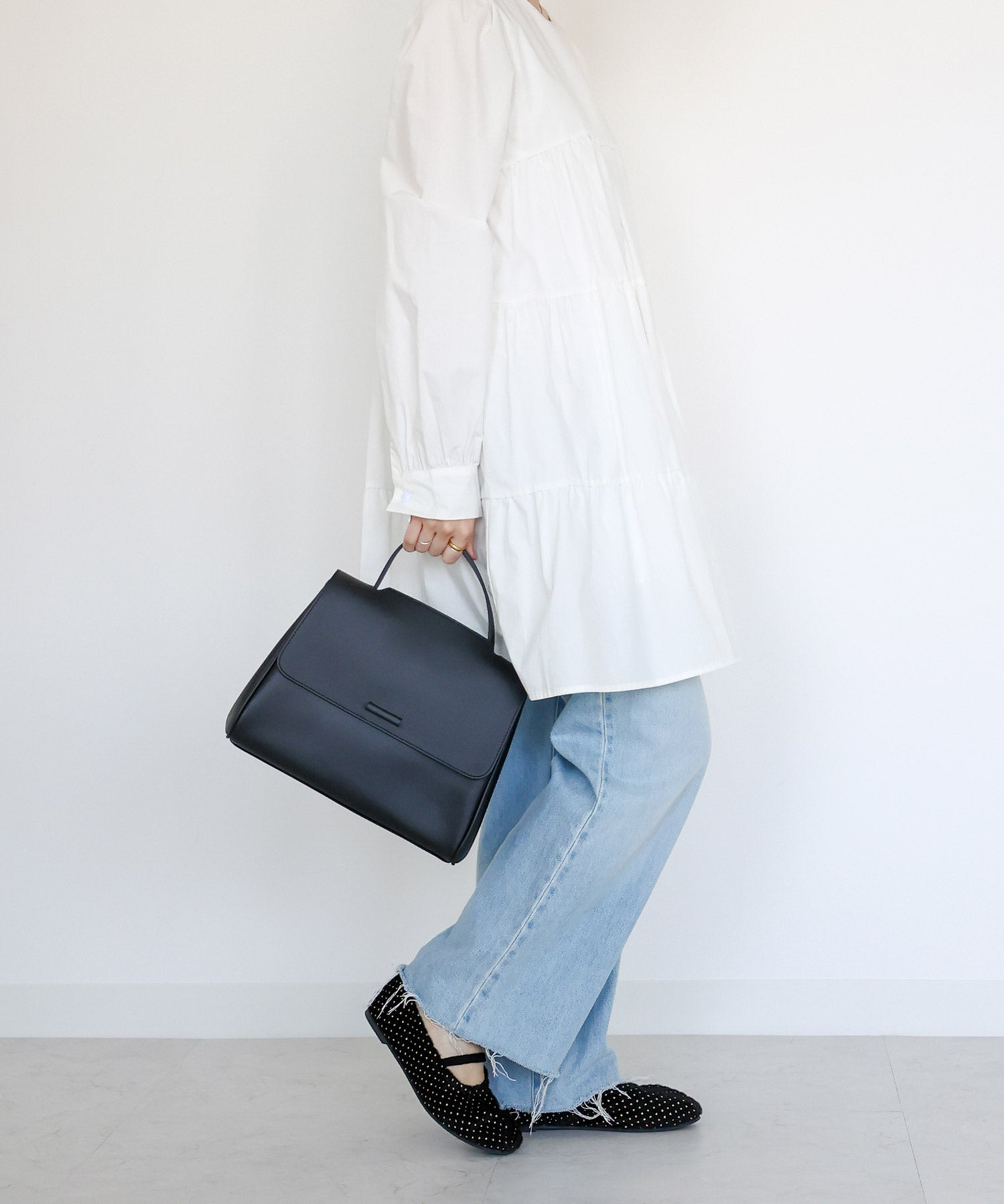 タイニードットメリージェーンフラットパンプス▲返品交換不可