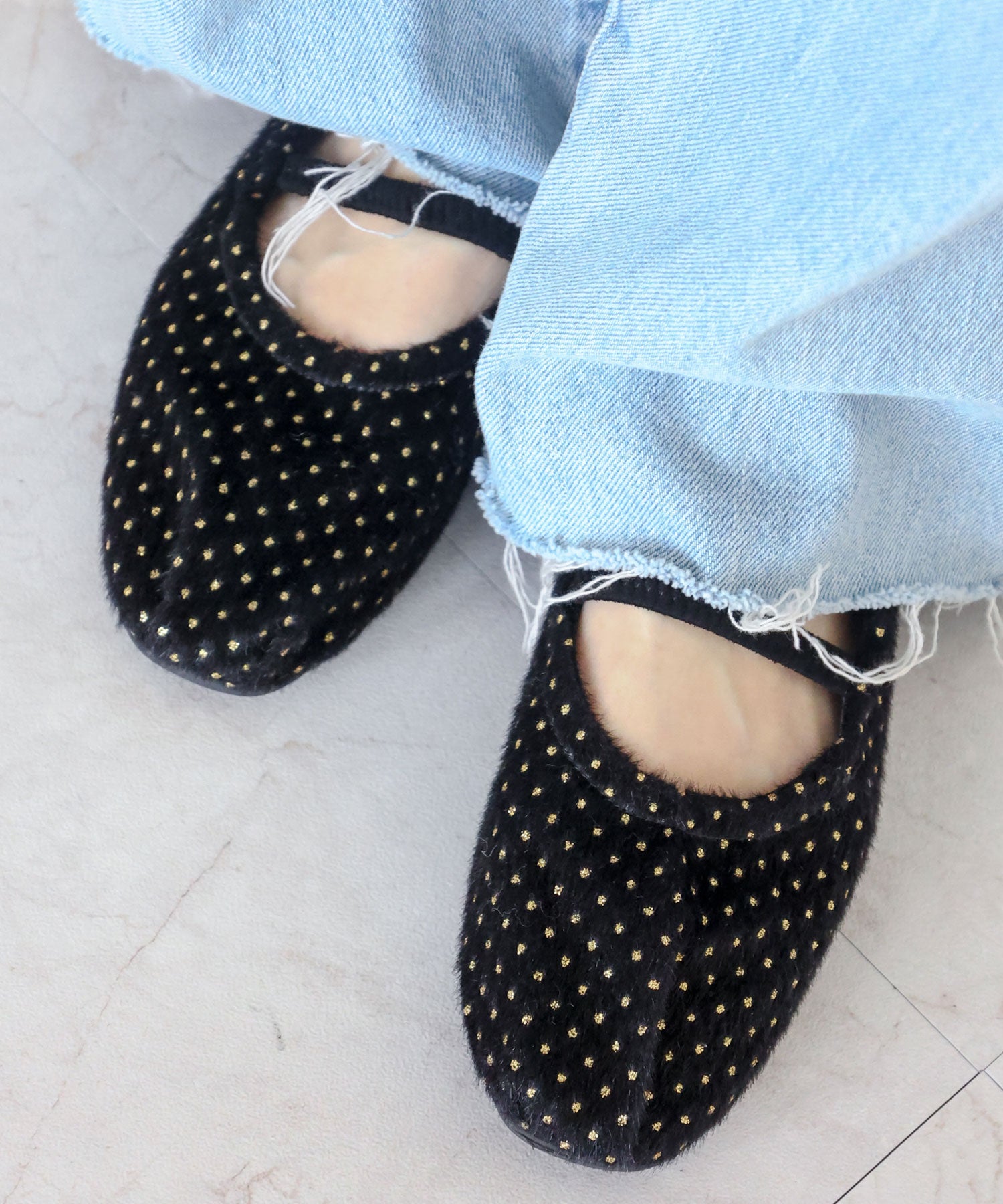 タイニードットメリージェーンフラットパンプス△返品交換不可 | SESTO