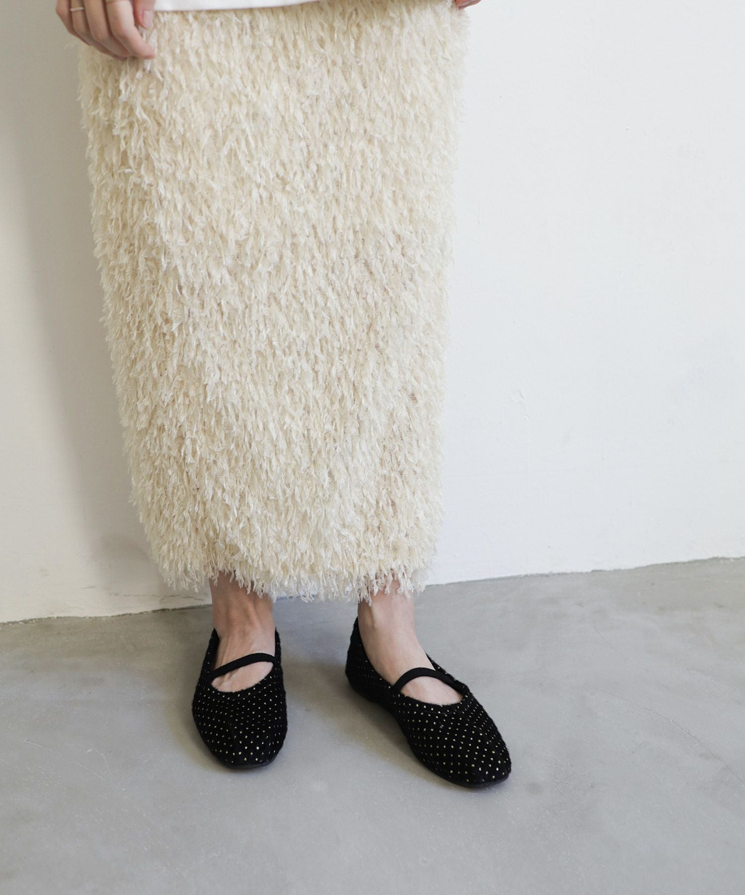 タイニードットメリージェーンフラットパンプス▲返品交換不可