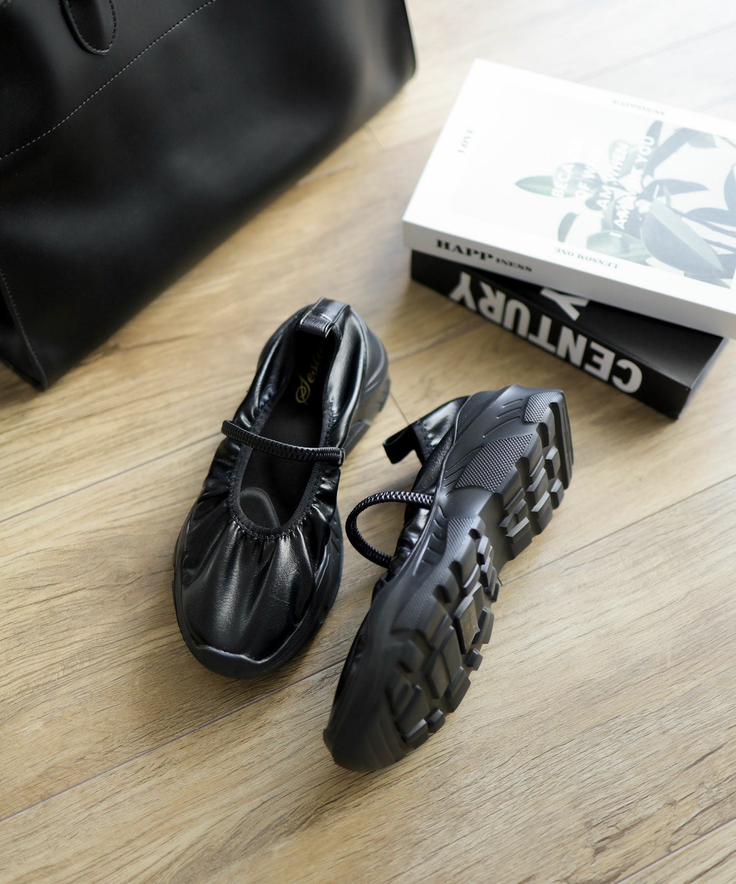 ゴムストラップマシュマロフィット厚底スニーカー▲返品不可