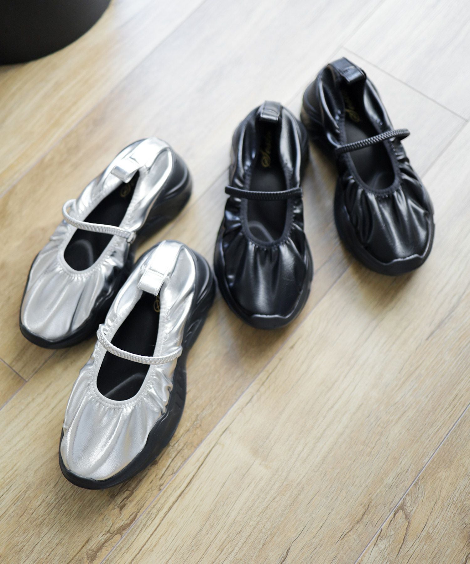 ゴムストラップマシュマロフィット厚底スニーカー▲返品不可