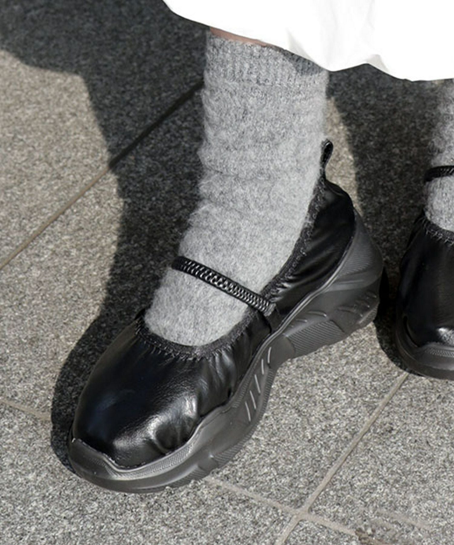 ゴムストラップマシュマロフィット厚底スニーカー▲返品不可