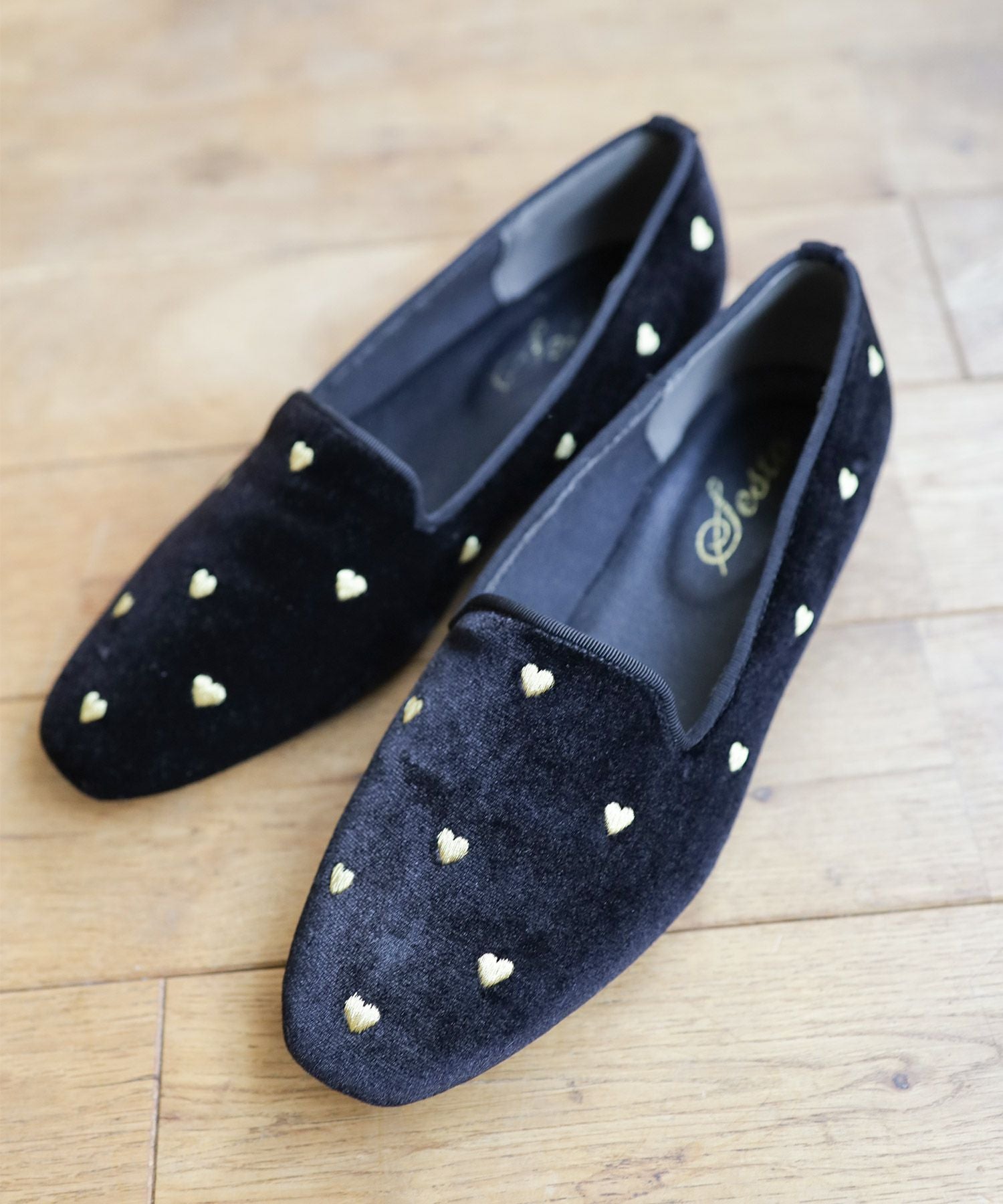 ハート刺繍ローファーパンプス NEWカラー・NEWサイズ